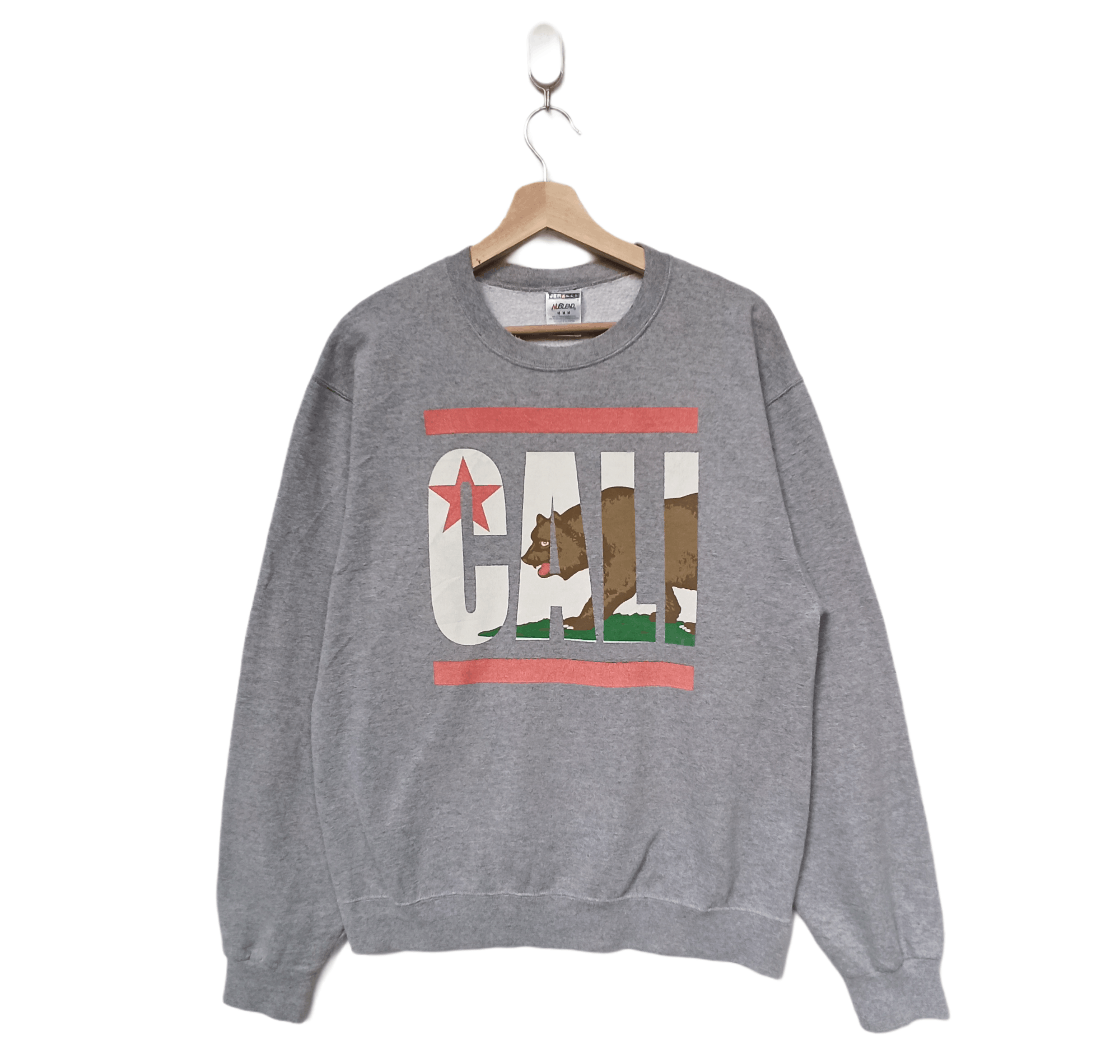 Jerzees × Vintage Vintage California Spell Out Logo Pullover Sweatshirt Size US M / EU 48-50 / 2 - 1 Thumbnail