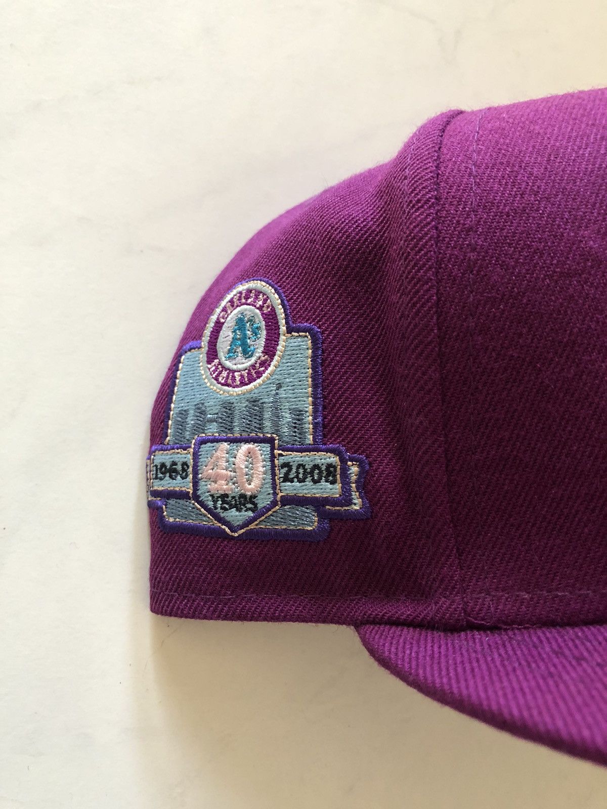 MyFitteds × New Era 7 1/4 Grape soda part 2 Oakland Athletics fitted A’s lean Size ONE SIZE - 4 Thumbnail