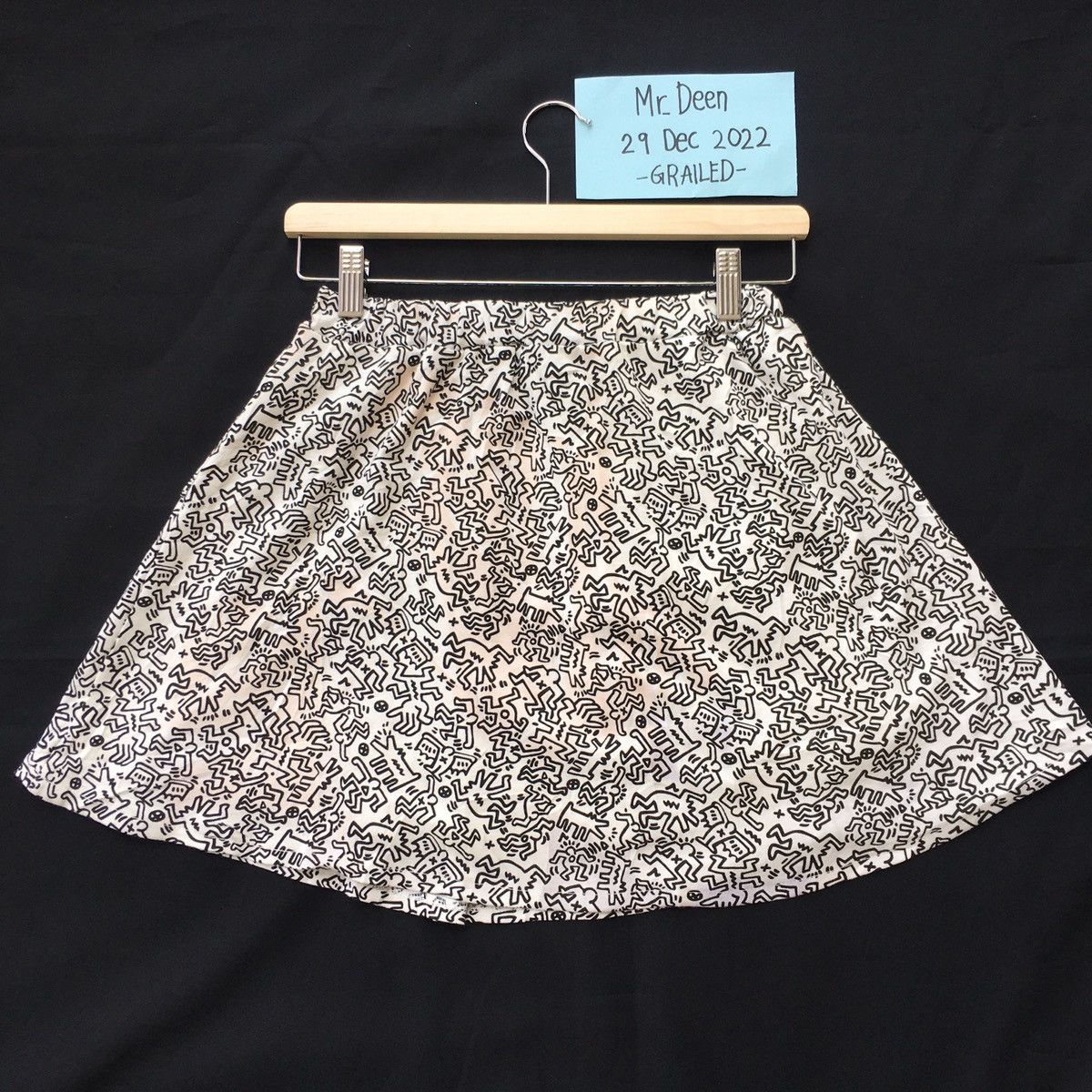 Keith Haring Rare Keith Haring Mini Skirt Size 22" - 7 Thumbnail