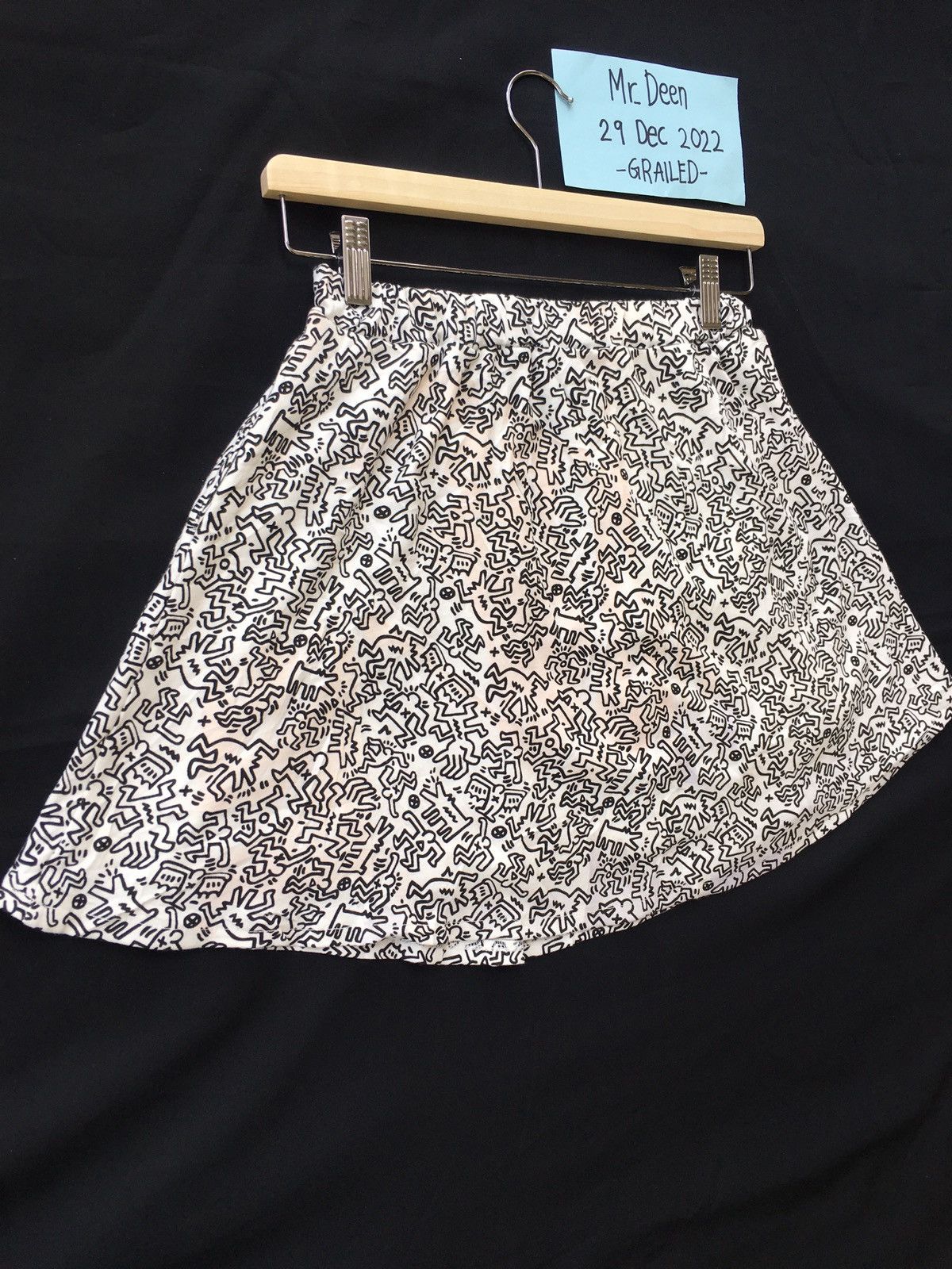 Keith Haring Rare Keith Haring Mini Skirt Size 22" - 8 Thumbnail