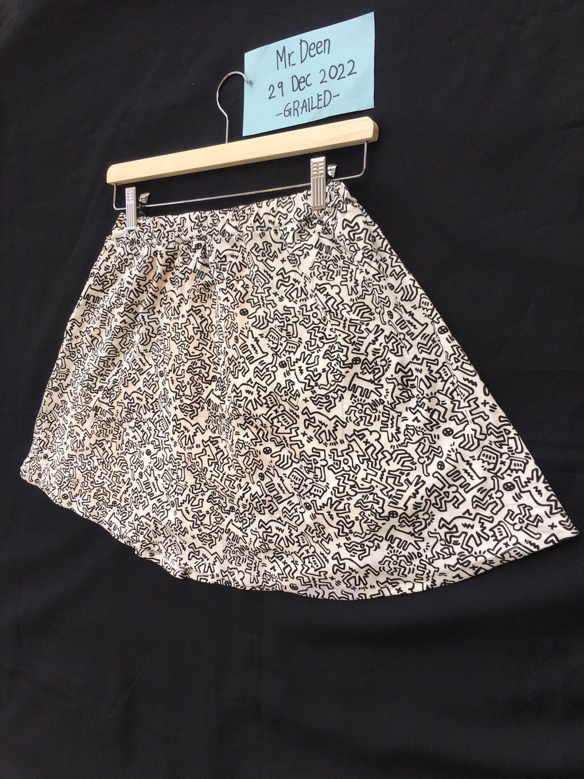 Keith Haring Rare Keith Haring Mini Skirt Size 22" - 9 Thumbnail