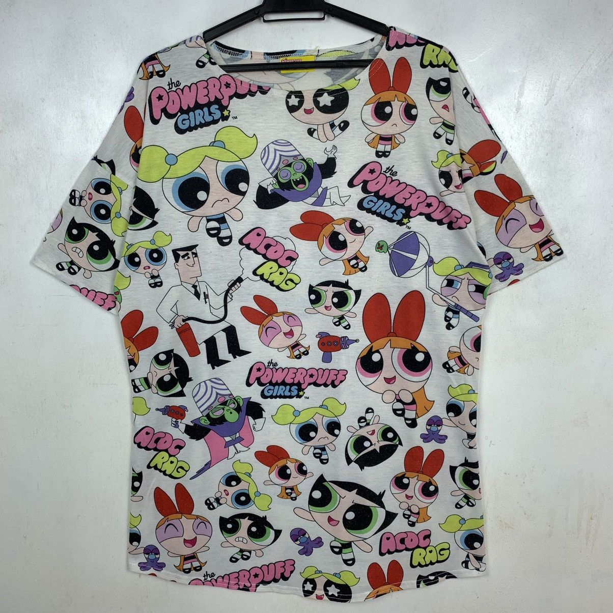 Cartoon Network All Overprint The Powerpuff Girls X Acdc Rag Tshirt Oversize Size L / US 10 / IT 46 - 3 Thumbnail