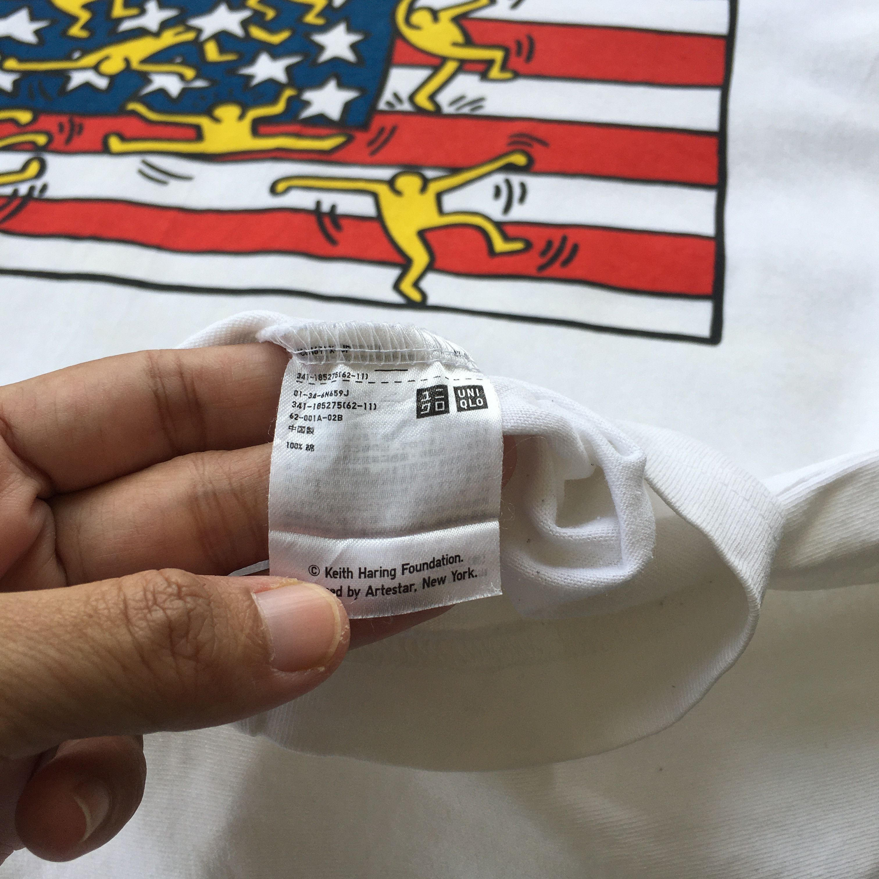 Keith Haring RARE!! Keith Haring x Uniqlo American flag T-shirt Size US L / EU 52-54 / 3 - 7 Thumbnail