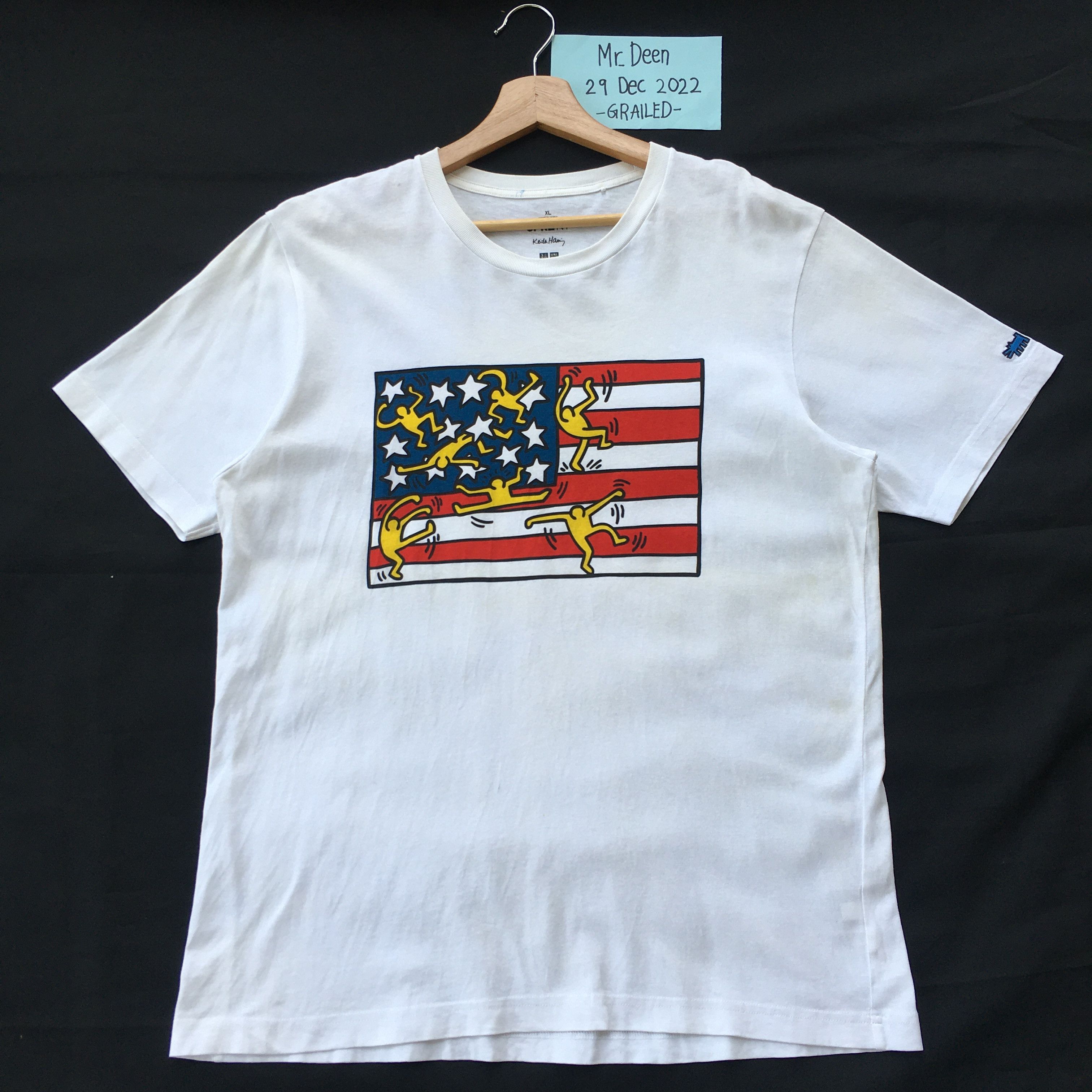 Keith Haring RARE!! Keith Haring x Uniqlo American flag T-shirt Size US L / EU 52-54 / 3 - 1 Thumbnail