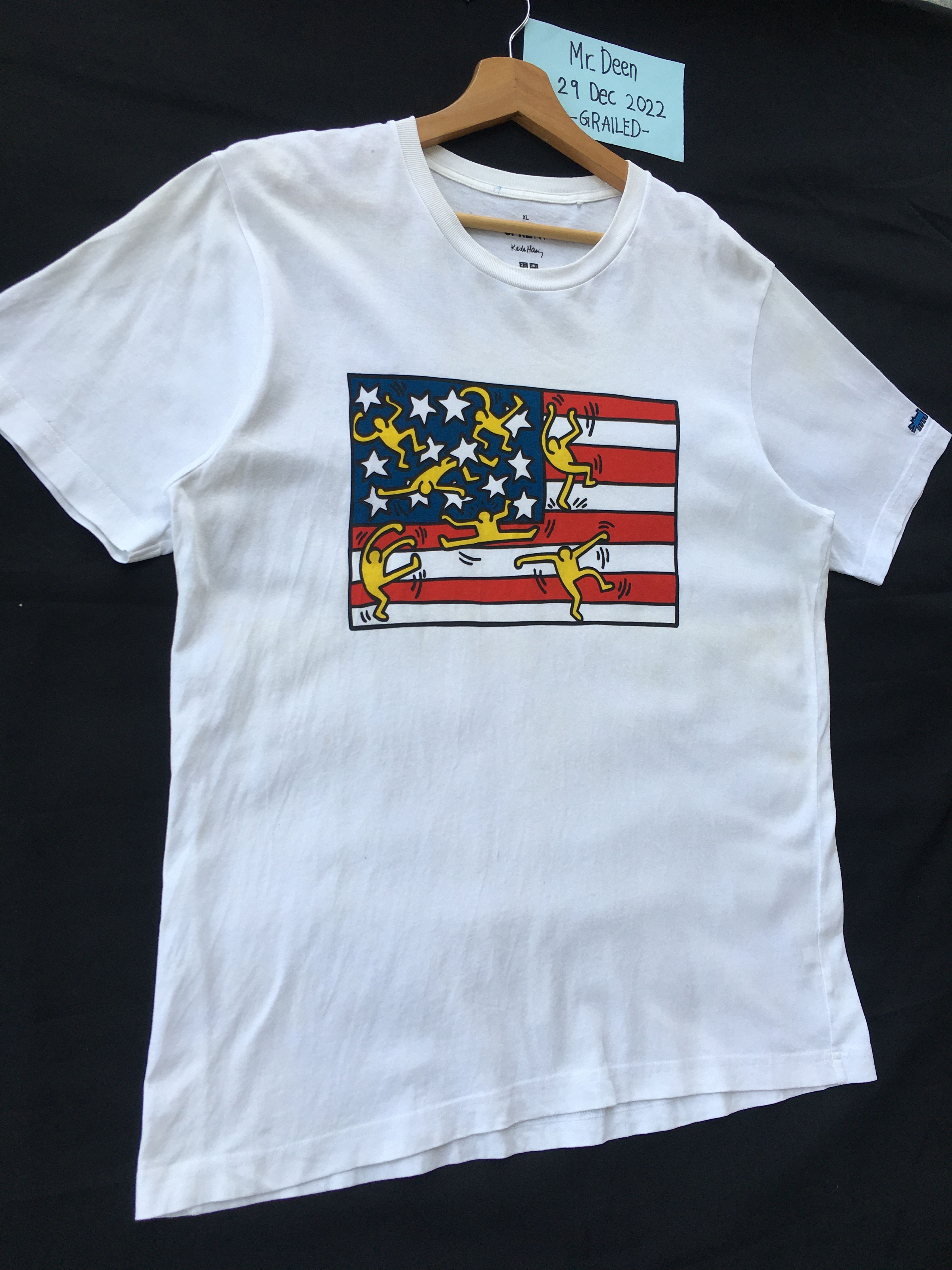 Keith Haring RARE!! Keith Haring x Uniqlo American flag T-shirt Size US L / EU 52-54 / 3 - 2 Thumbnail