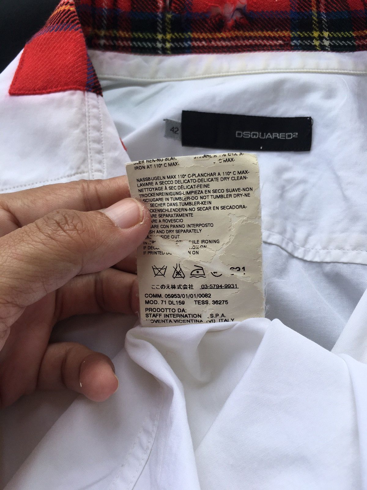 Dsquared2 Rare Vintage Dsquared2 White Collar Shirt Size US S / EU 44-46 / 1 - 9 Thumbnail