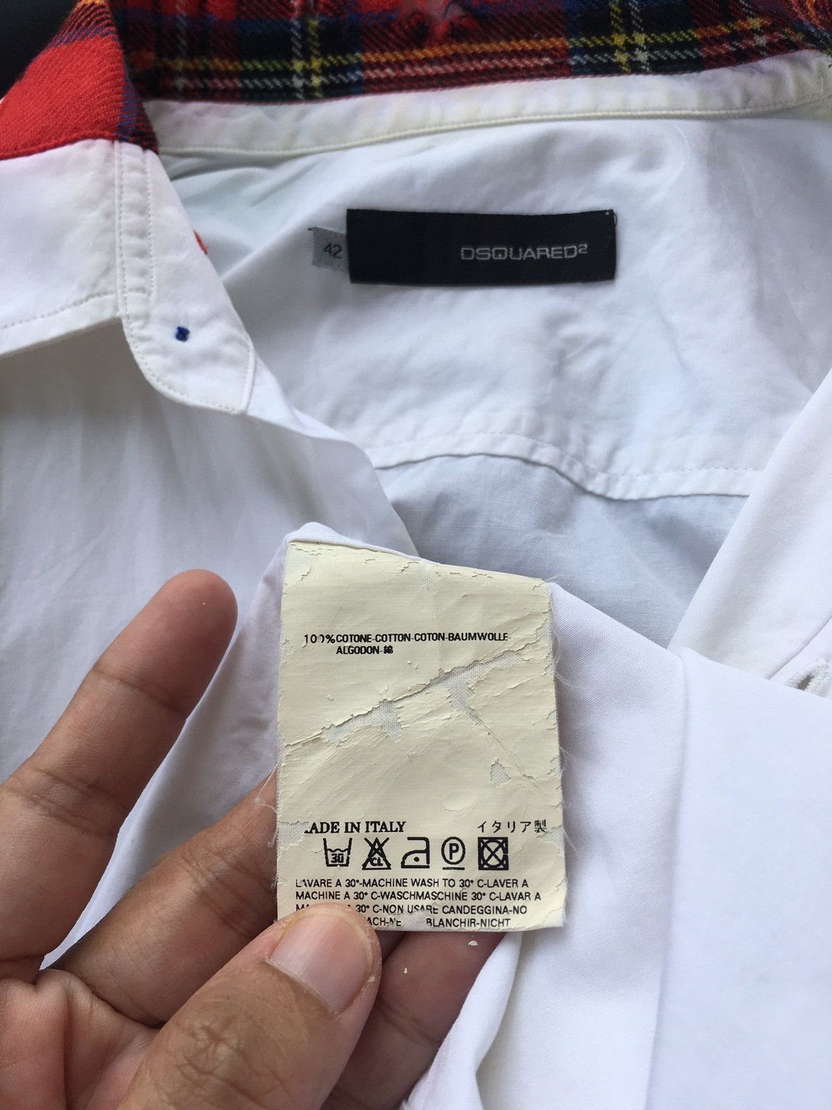 Dsquared2 Rare Vintage Dsquared2 White Collar Shirt Size US S / EU 44-46 / 1 - 8 Thumbnail