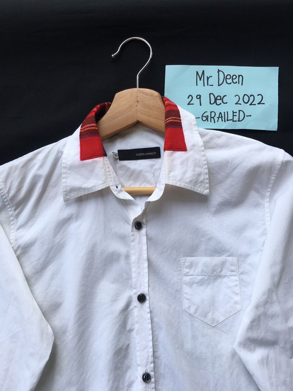 Dsquared2 Rare Vintage Dsquared2 White Collar Shirt Size US S / EU 44-46 / 1 - 1 Thumbnail