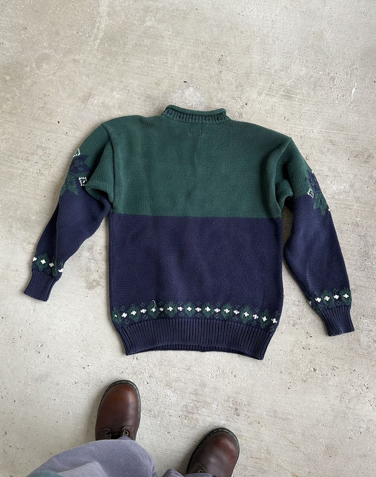 Gap × Vintage Vintage Gap Fair Isle Knit Sweater Size US L / EU 52-54 / 3 - 3 Thumbnail