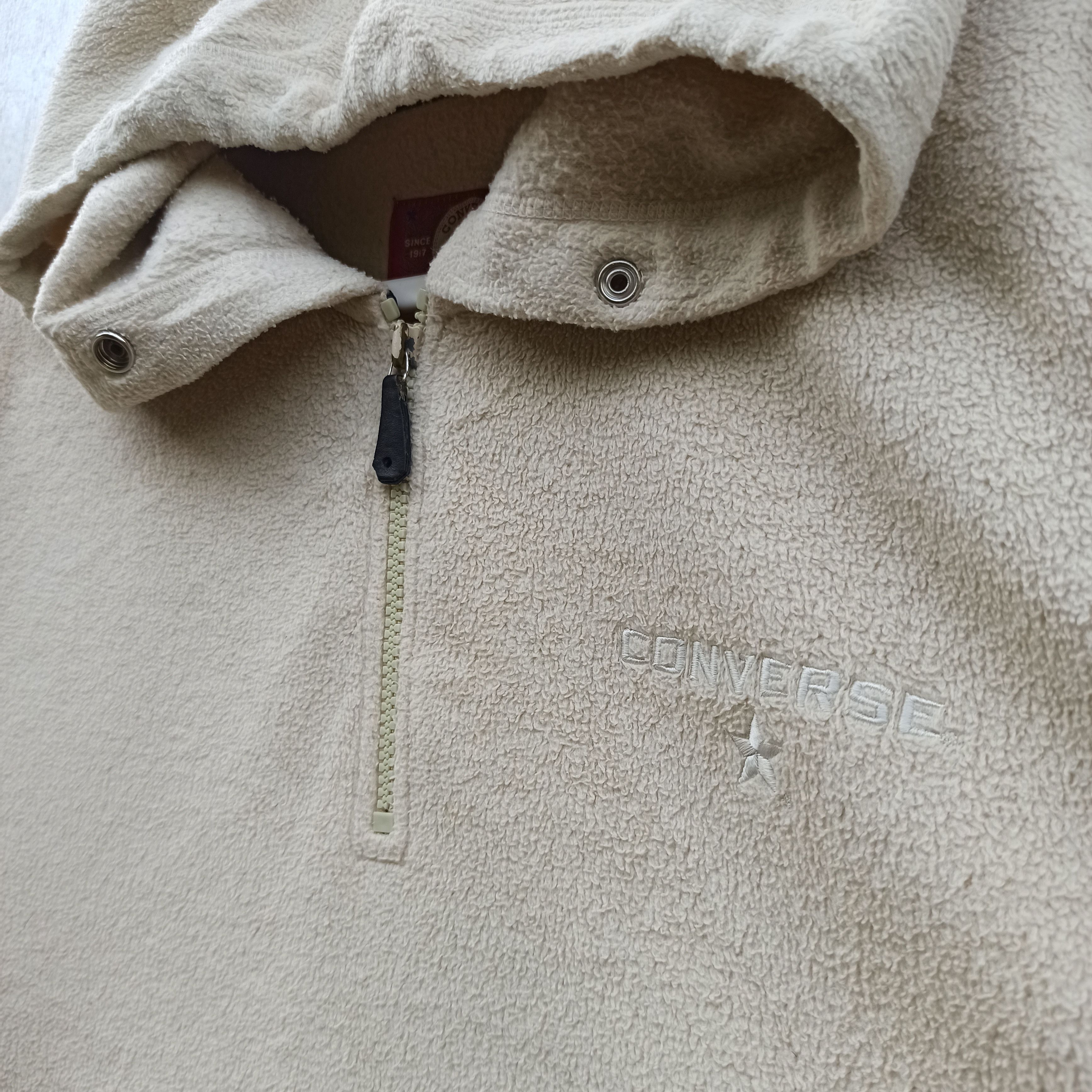 Converse × Vintage Vintage Converse Half Zipper Fleece Hoodie Size US M / EU 48-50 / 2 - 8 Thumbnail