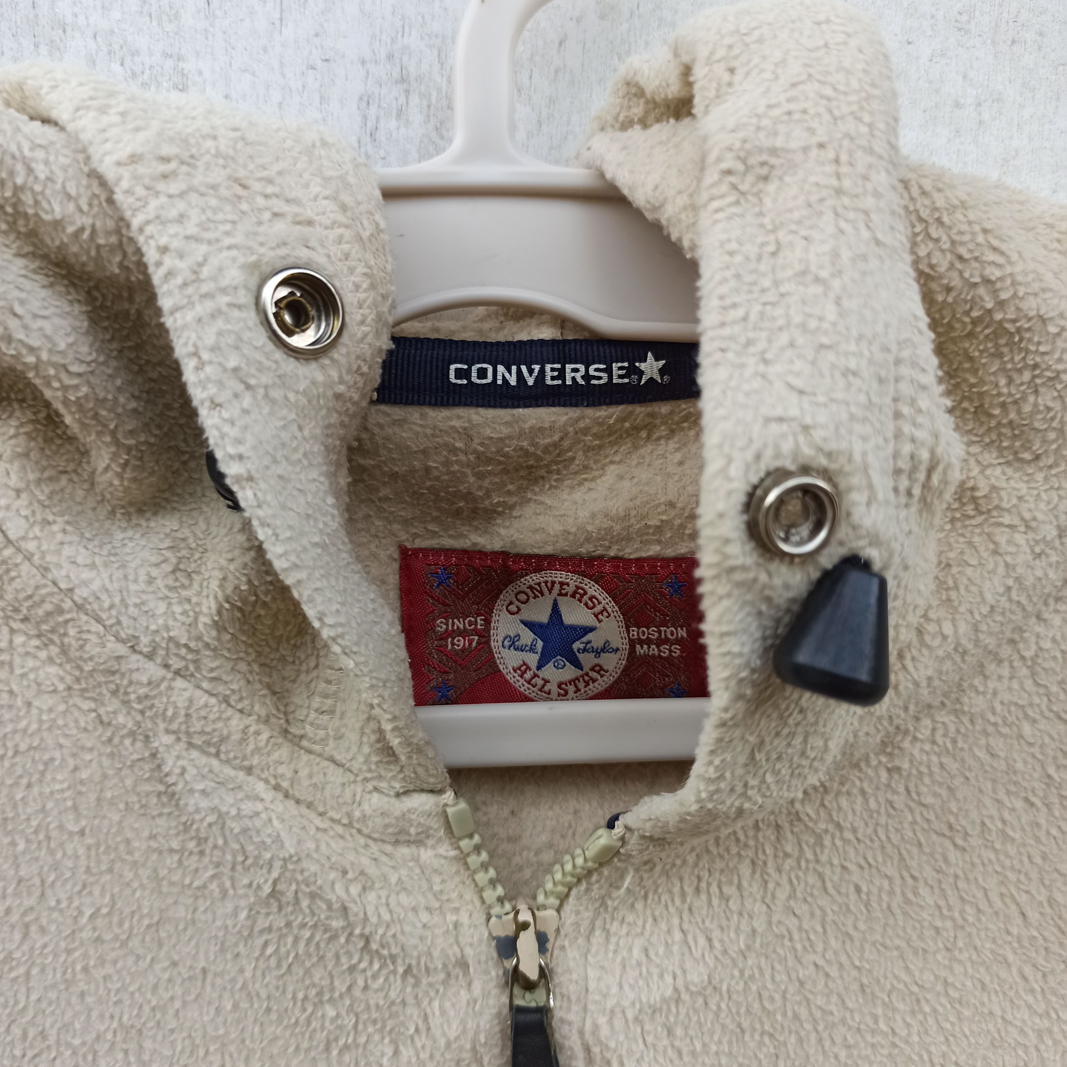 Converse × Vintage Vintage Converse Half Zipper Fleece Hoodie Size US M / EU 48-50 / 2 - 6 Thumbnail