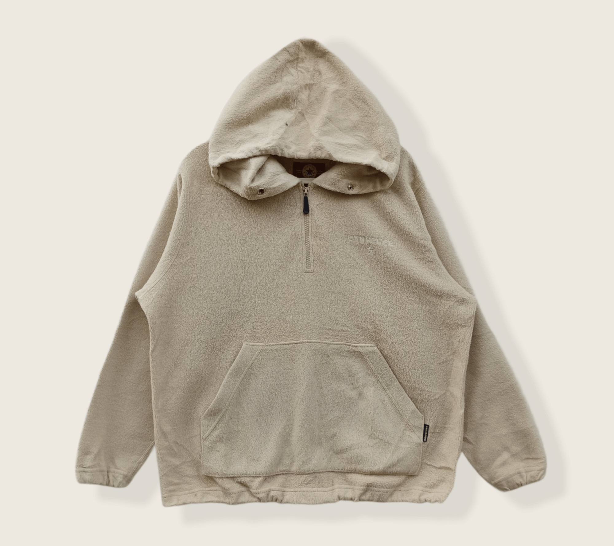 Converse × Vintage Vintage Converse Half Zipper Fleece Hoodie Size US M / EU 48-50 / 2 - 1 Thumbnail