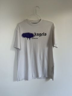 Palm Angels T Shirt Blue Spray