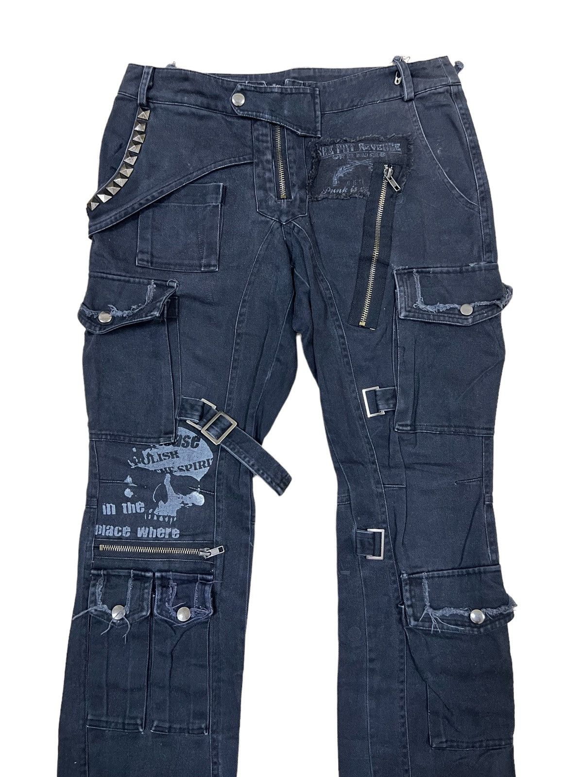 Sex Pot ReVeNGe SexPotRevenge "Believe" MultiPocket Bondage Parachute Pant Size US 29 - 3 Thumbnail
