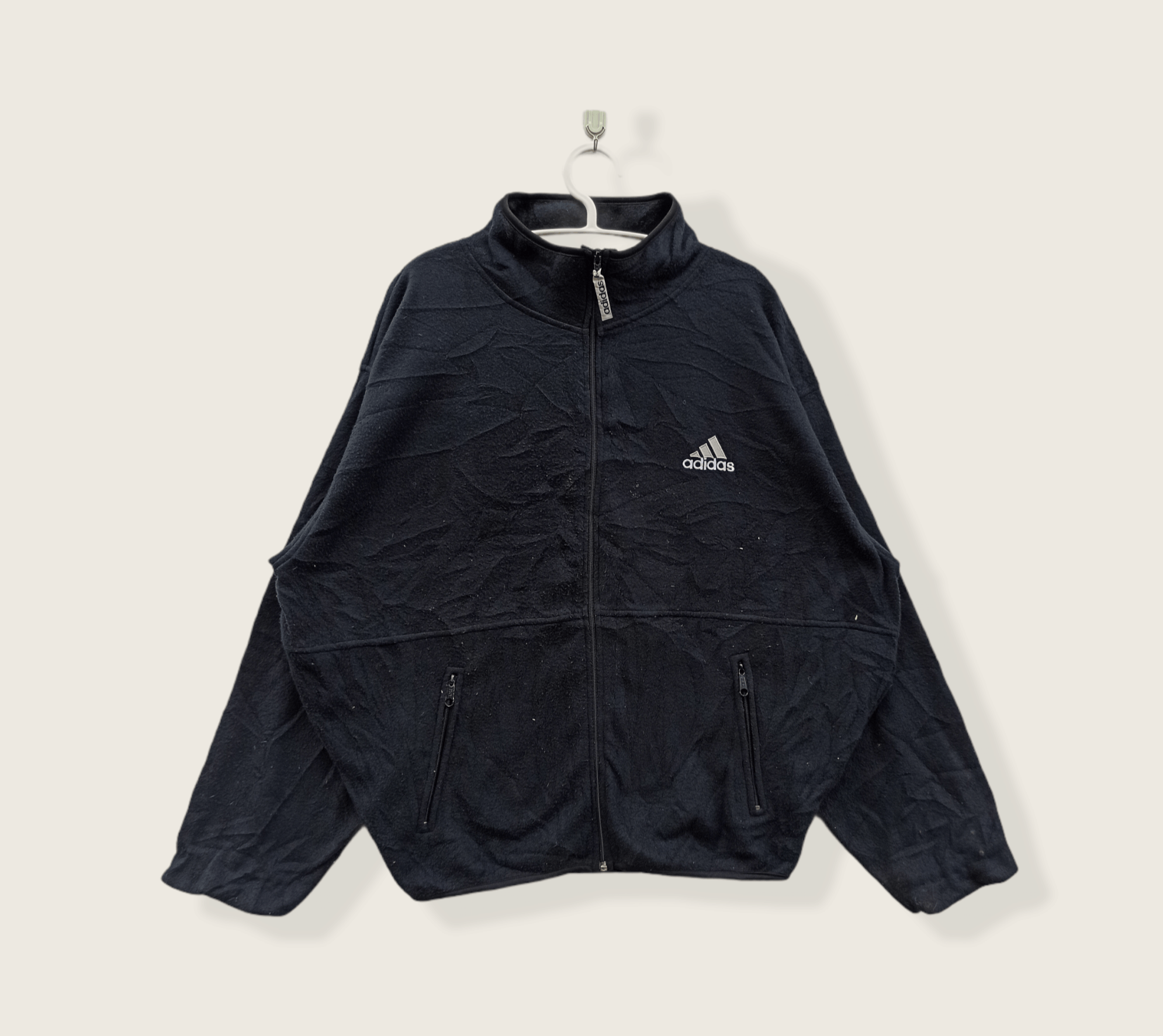 Adidas × Vintage Vintage Adidas Equipment Fleece Zipper Sweatshirt Size US XL / EU 56 / 4 - 1 Thumbnail