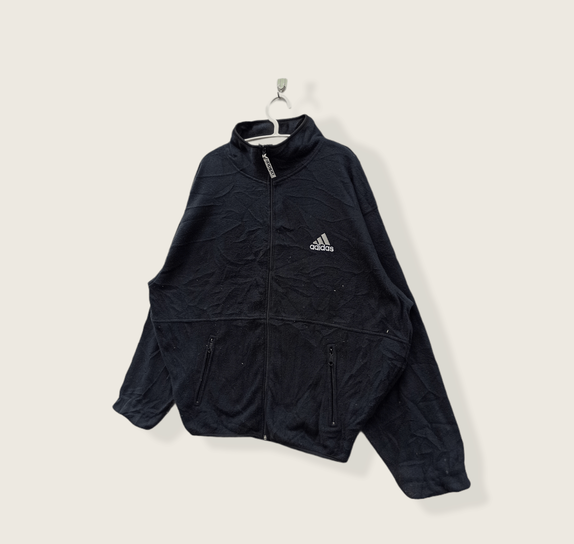Adidas × Vintage Vintage Adidas Equipment Fleece Zipper Sweatshirt Size US XL / EU 56 / 4 - 2 Thumbnail
