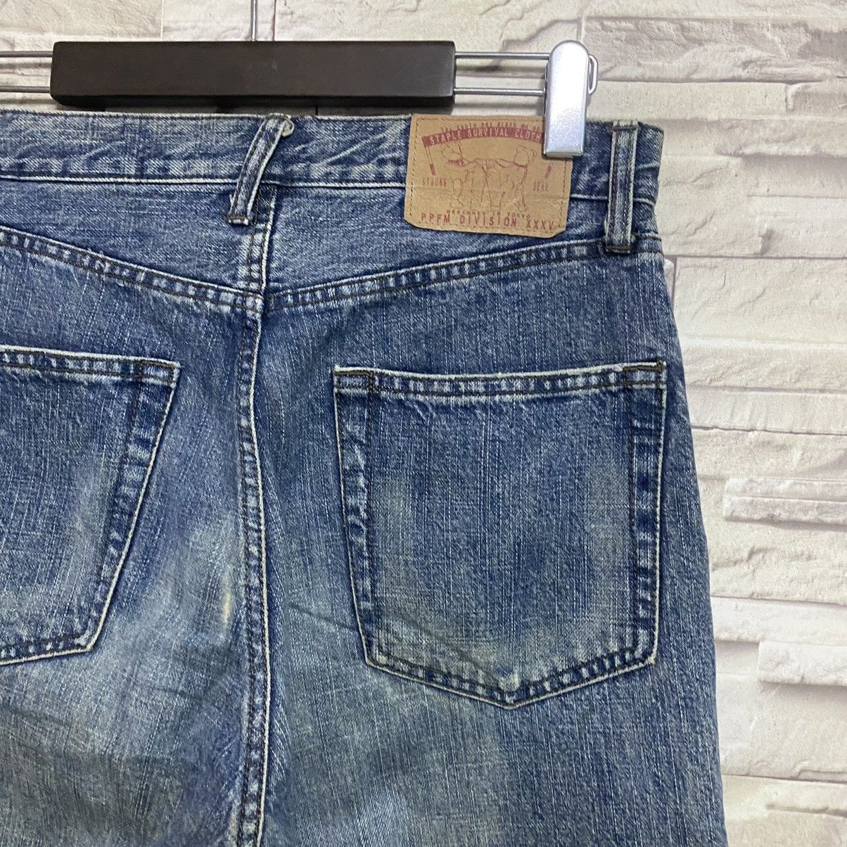 PPFM PPFM Faded Blue Distressed Denim Jeans Size US 30 / EU 46 - 14 Thumbnail
