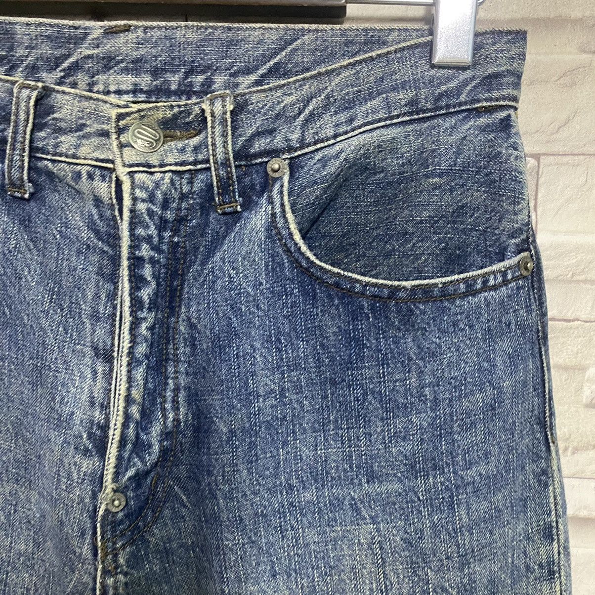 PPFM PPFM Faded Blue Distressed Denim Jeans Size US 30 / EU 46 - 9 Thumbnail