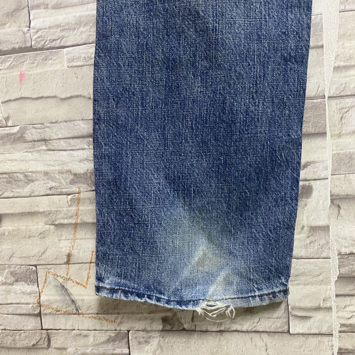 PPFM PPFM Faded Blue Distressed Denim Jeans Size US 30 / EU 46 - 17 Thumbnail