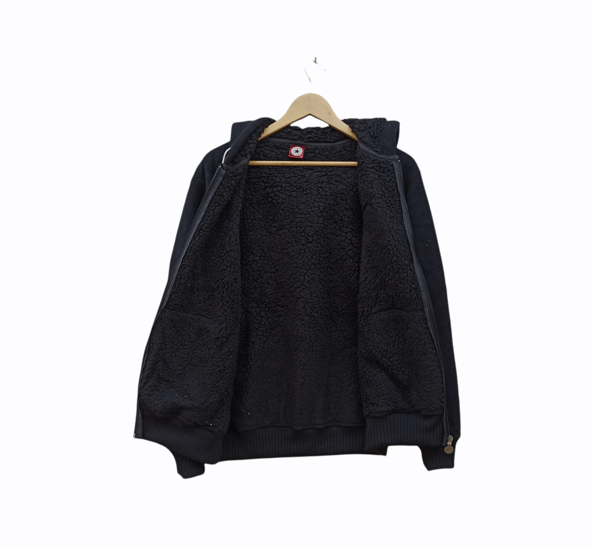 Converse × Vintage Vintage Converse Zipper Fleece Hoodie Size US M / EU 48-50 / 2 - 2 Thumbnail