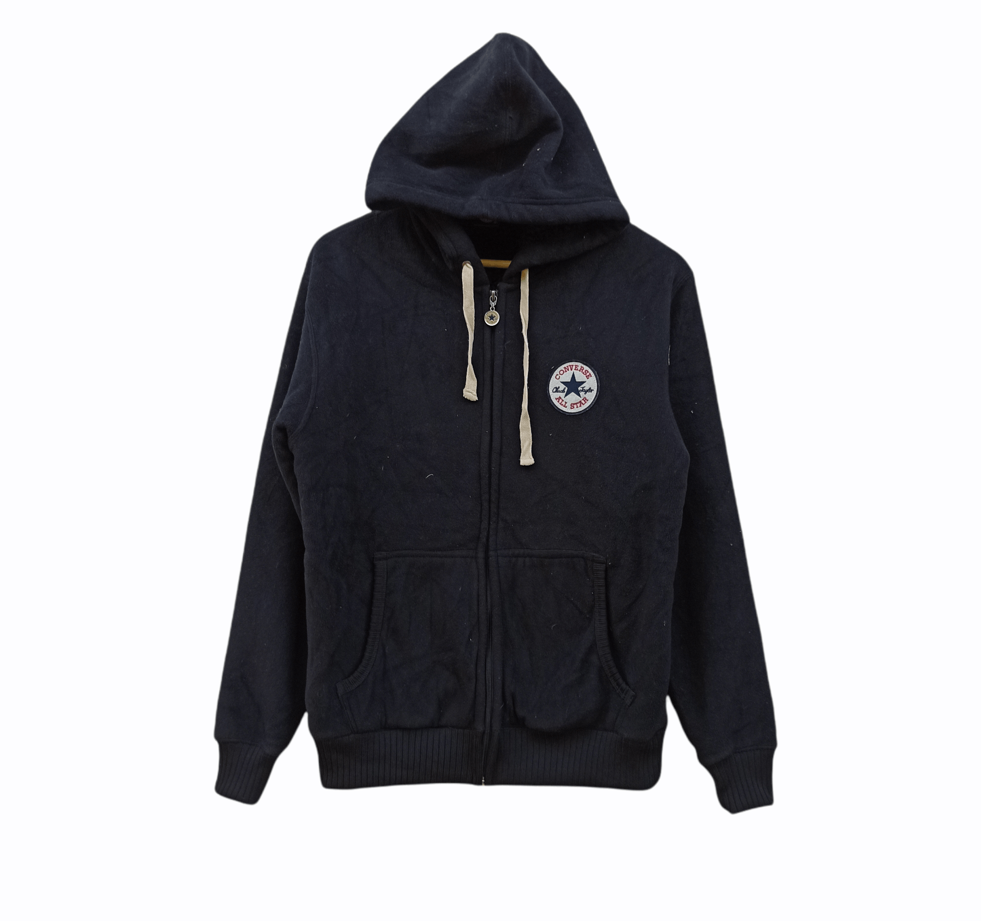 Converse × Vintage Vintage Converse Zipper Fleece Hoodie Size US M / EU 48-50 / 2 - 1 Thumbnail