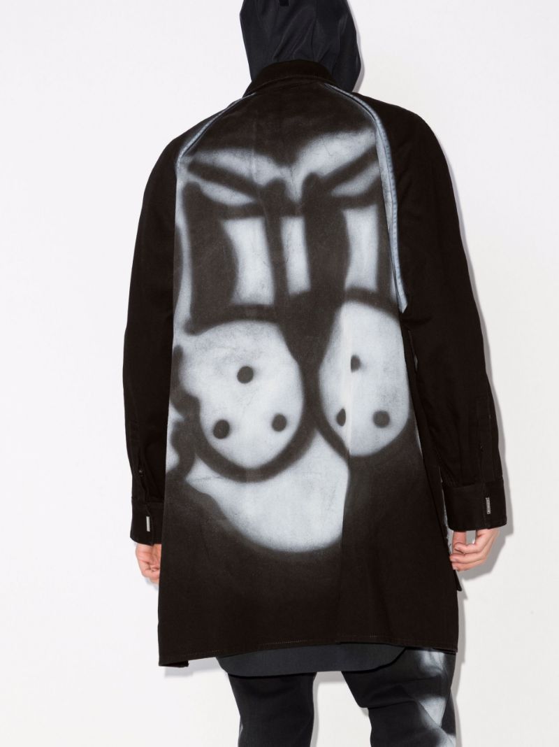 Givenchy x Chito Black Graffiti Rottweiler Overshirt Size US XS / EU 42 / 0 - 6 Thumbnail