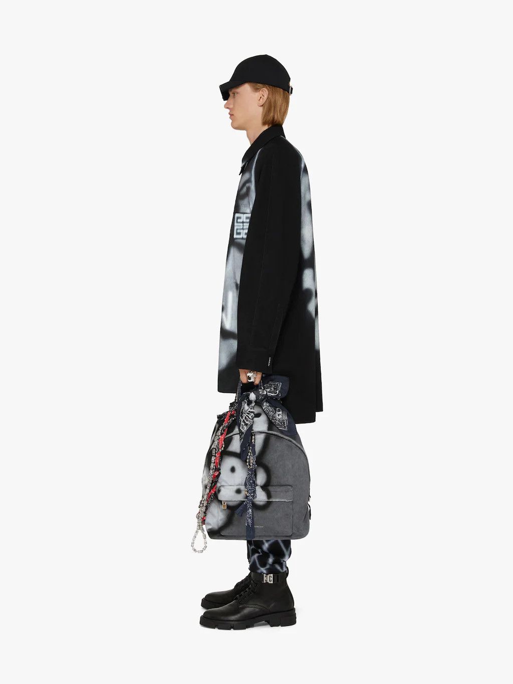 Givenchy x Chito Black Graffiti Rottweiler Overshirt Size US XS / EU 42 / 0 - 4 Thumbnail
