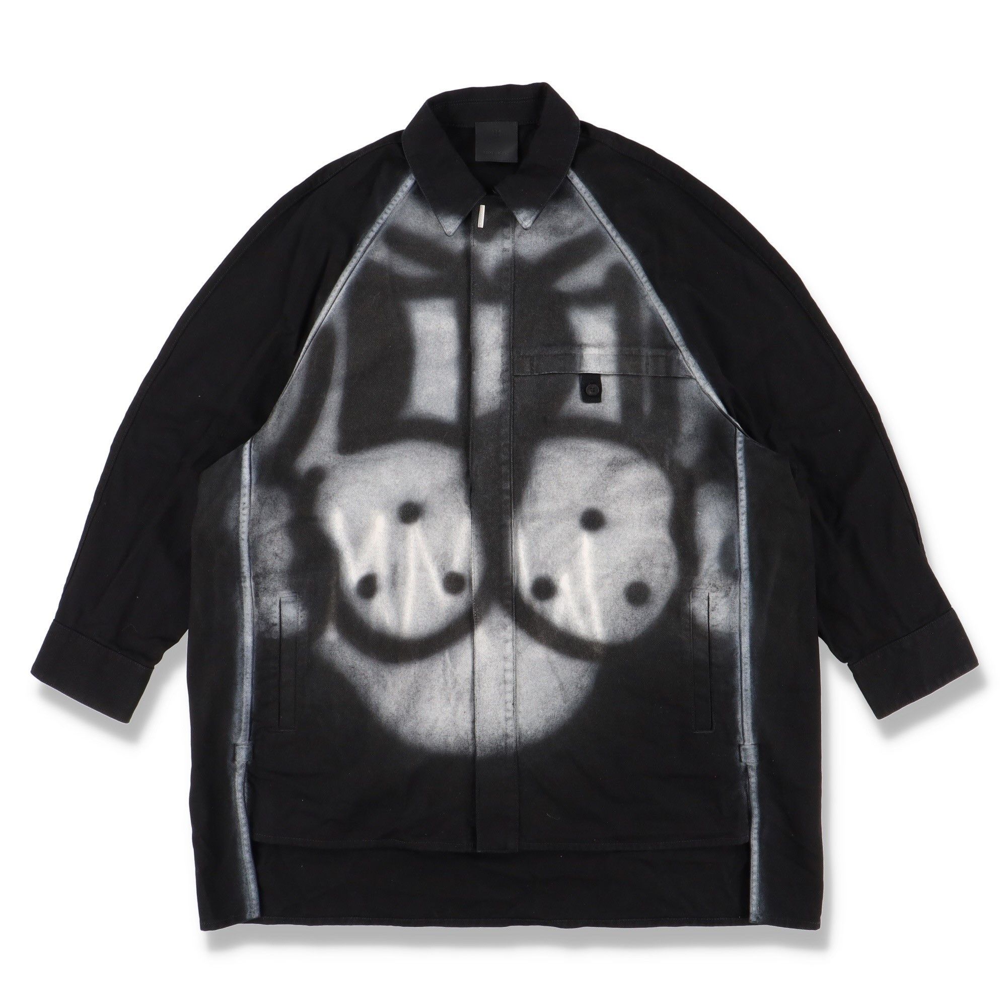 Givenchy x Chito Black Graffiti Rottweiler Overshirt Size US XS / EU 42 / 0 - 1 Thumbnail