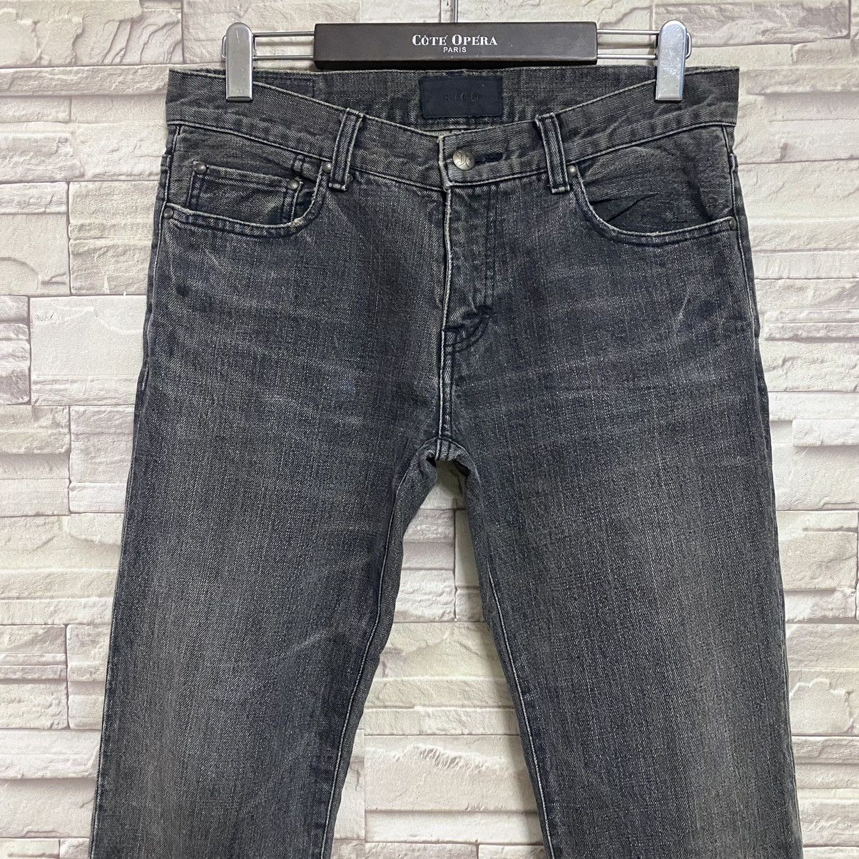 Japanese Brand RICO Black Denim Slim-Fit Jeans Hedi Slimane Size US 31 - 4 Thumbnail