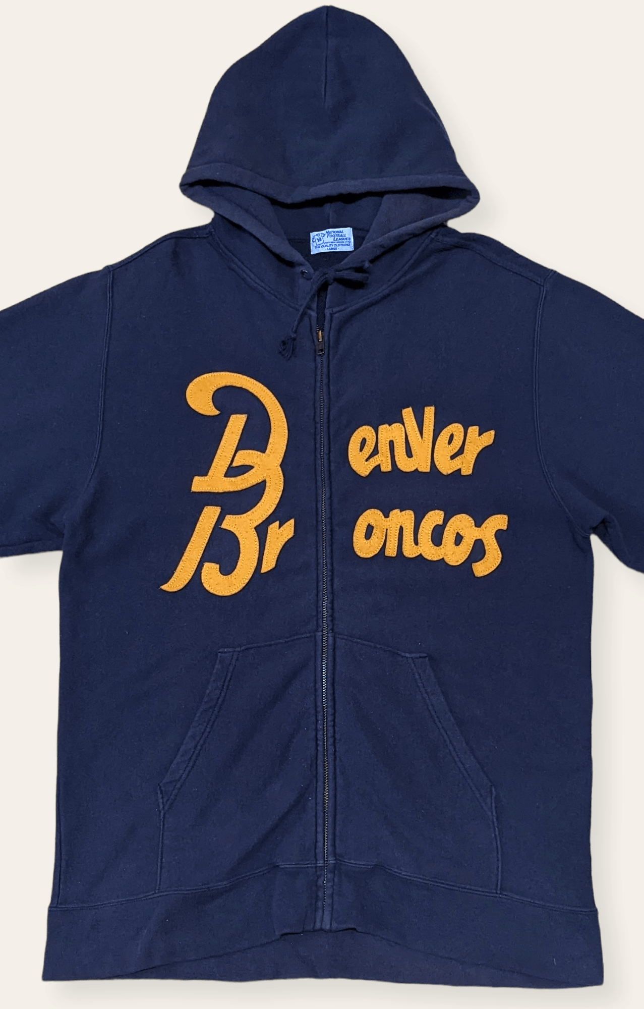 NHL × Vintage Vintage 90s Denver Broncos NFL Zipped Hoodie Size US L / EU 52-54 / 3 - 4 Thumbnail