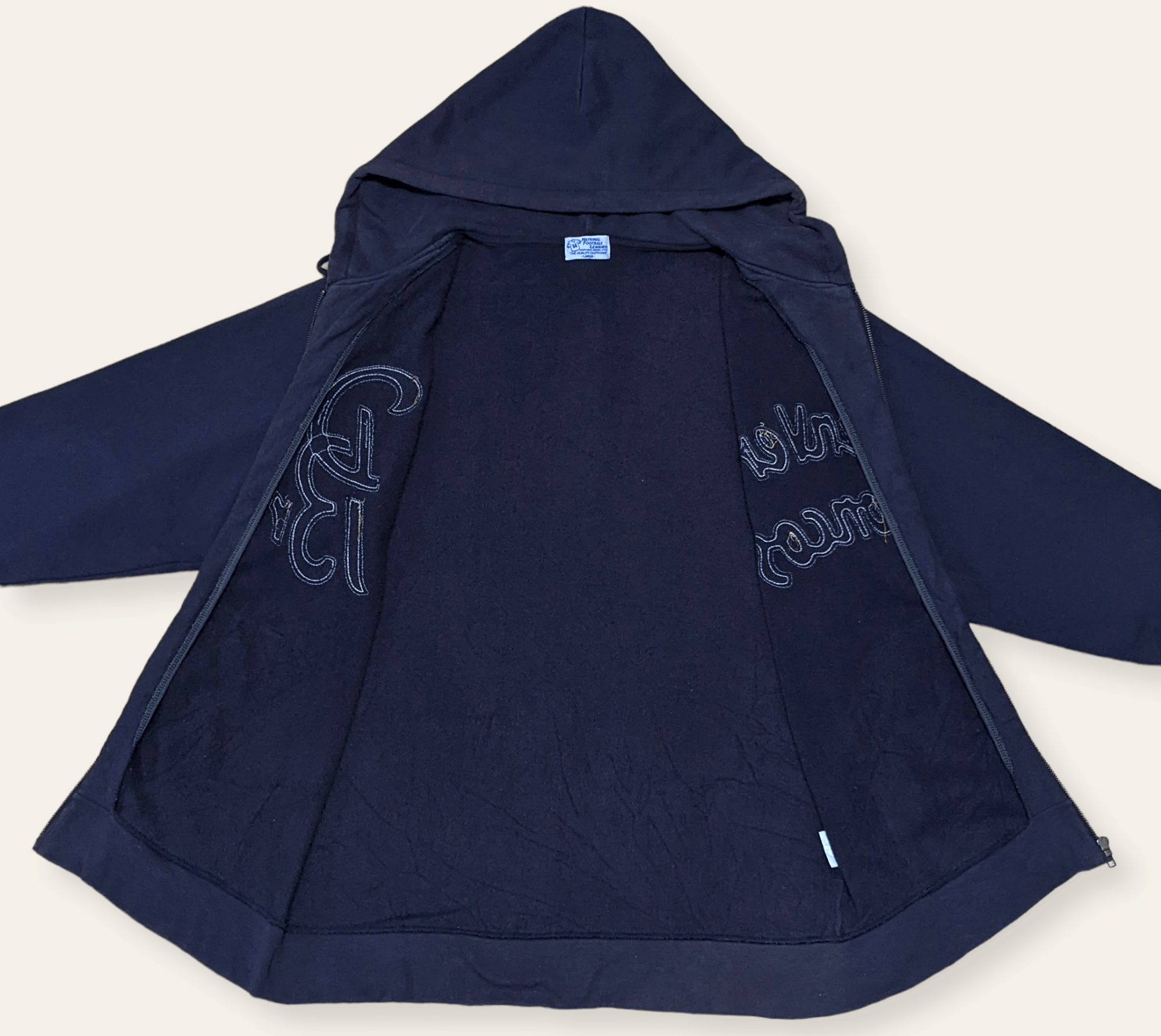 NHL × Vintage Vintage 90s Denver Broncos NFL Zipped Hoodie Size US L / EU 52-54 / 3 - 6 Thumbnail