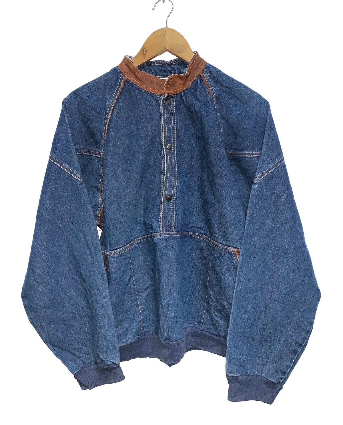 C&A × Vintage Vintage NEW FAST C&A Snap Buttons Denim Bomber. Size US S / EU 44-46 / 1 - 2 Thumbnail
