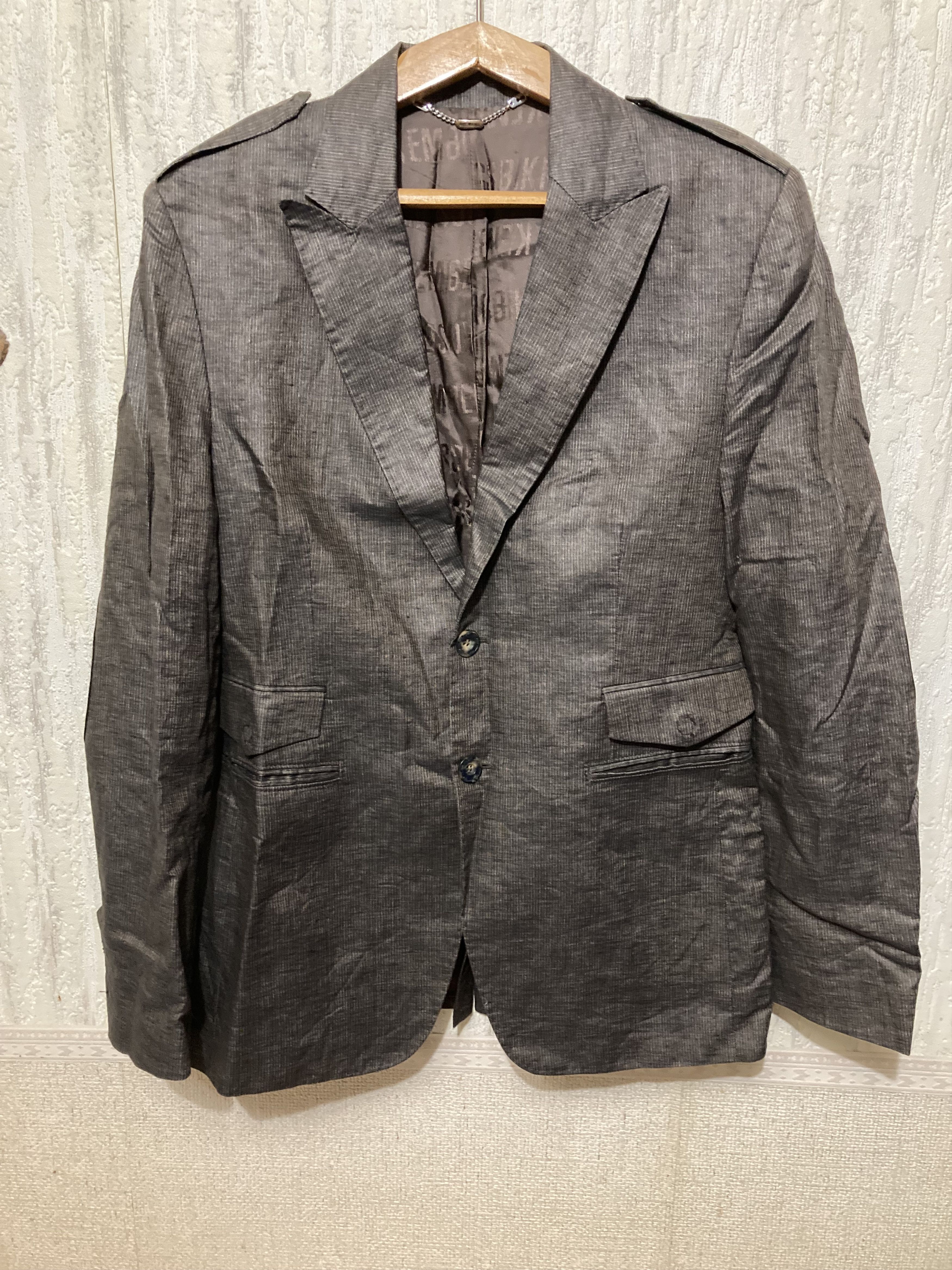 Dirk Bikkembergs × Vintage Dirk Bikkembergs x Vintage Linen Light Blazer x Luxury Size US M / EU 48-50 / 2 - 1 Thumbnail