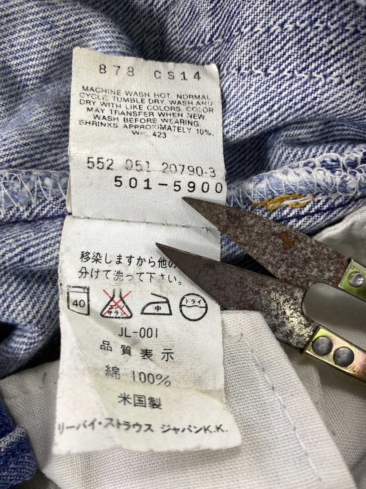 Jean × Levi's × Vintage Vintage 90s Levis 501 Distressed Blue Wash Jeans - JK07 Size US 28 / EU 44 - 6 Thumbnail