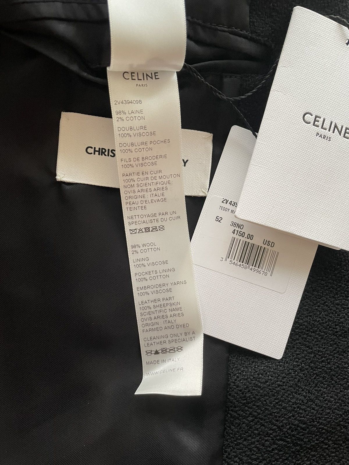 Celine × Hedi Slimane Celine Hedi Slimane Super Runway Leather Teddy Jacket Size US L / EU 52-54 / 3 - 11 Thumbnail