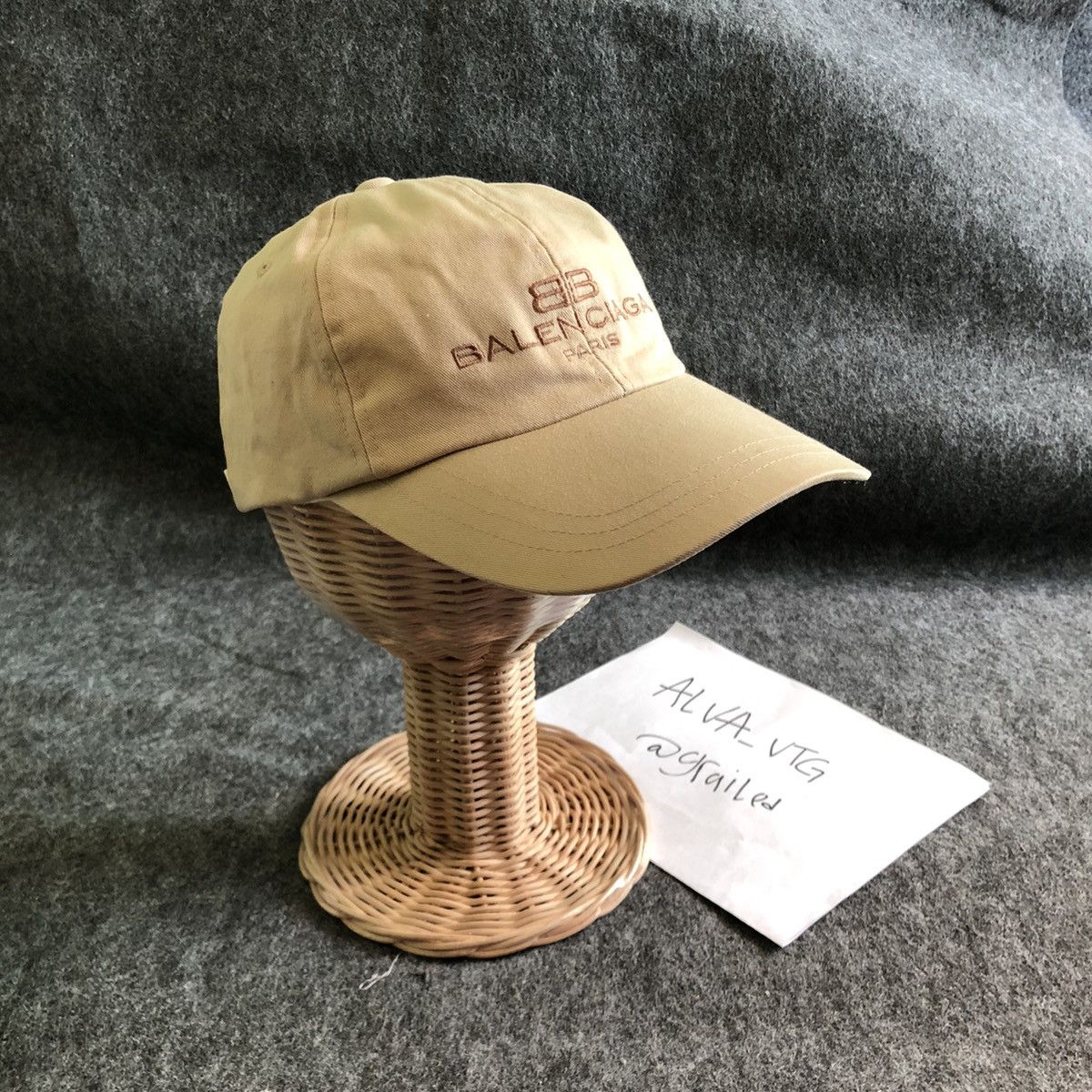 Vintage 90s Balenciaga Paris Asymmetric Bucket Hat