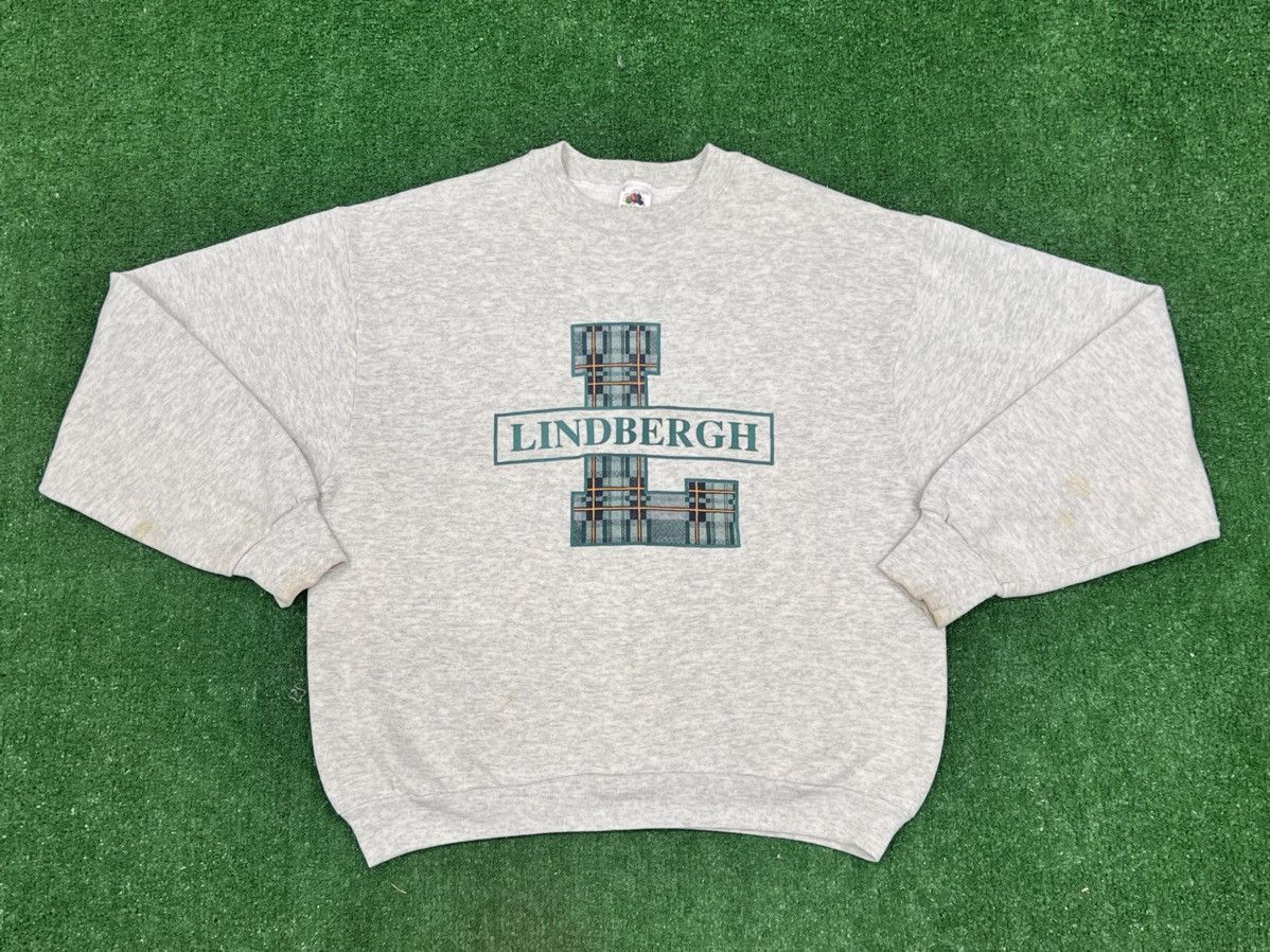 Fruit Of The Loom Vintage 90s Lindbergh Crewneck Sweatshirt Size US L / EU 52-54 / 3 - 1 Thumbnail