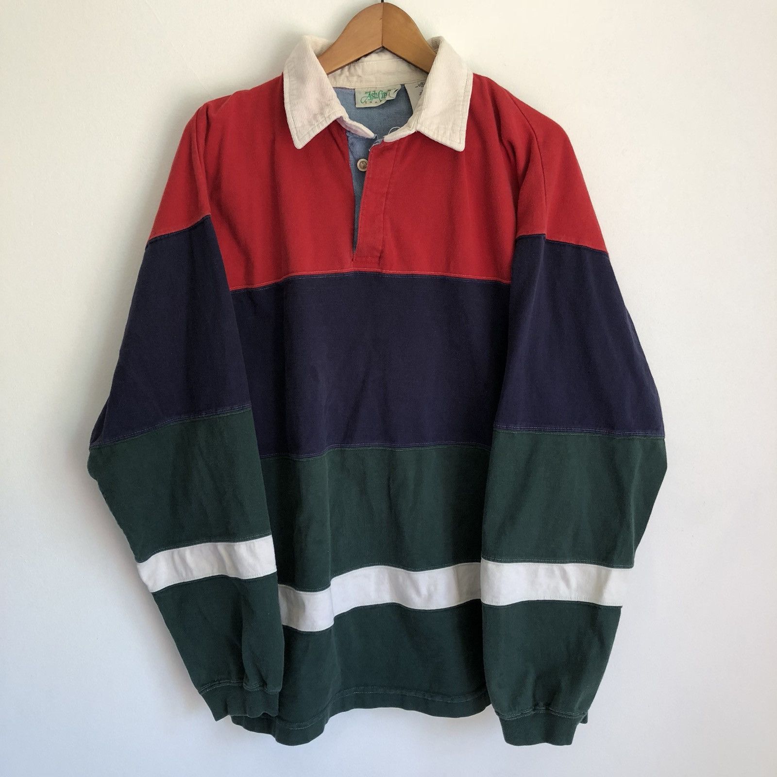 Vintage 90s Color blocked Rugby Polo | Grailed