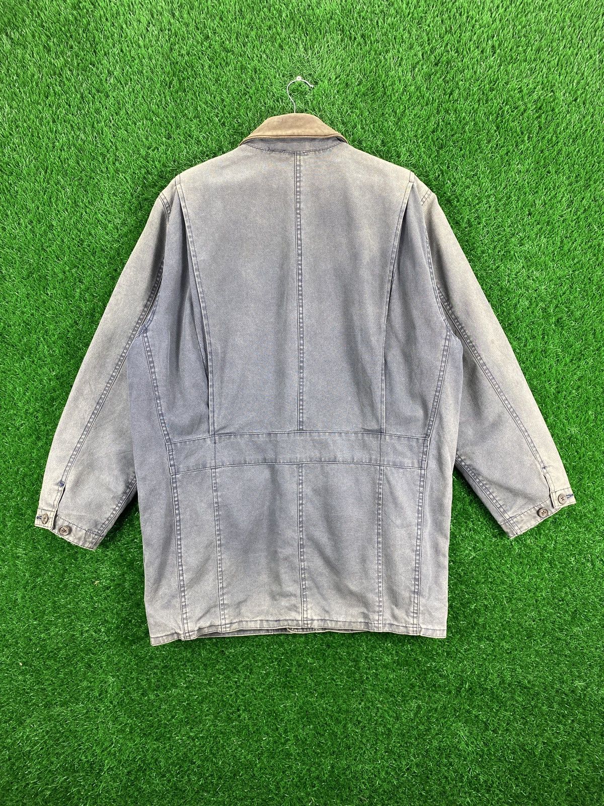Banana Republic × Leather × Vintage Vintage 90s Banana Republic Sun Faded Jacket Leather Collar Size US L / EU 52-54 / 3 - 2 Thumbnail