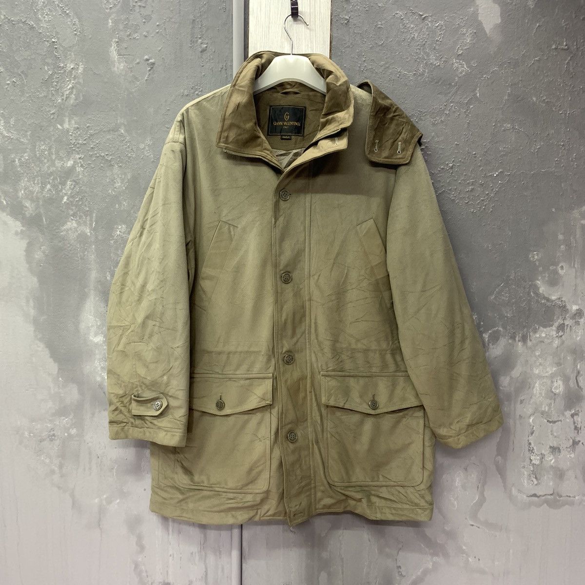Giovanni Valentino Vintage Gianni Valentino Velvet Parka Jacket Size US XXL / EU 58 / 5 - 3 Thumbnail