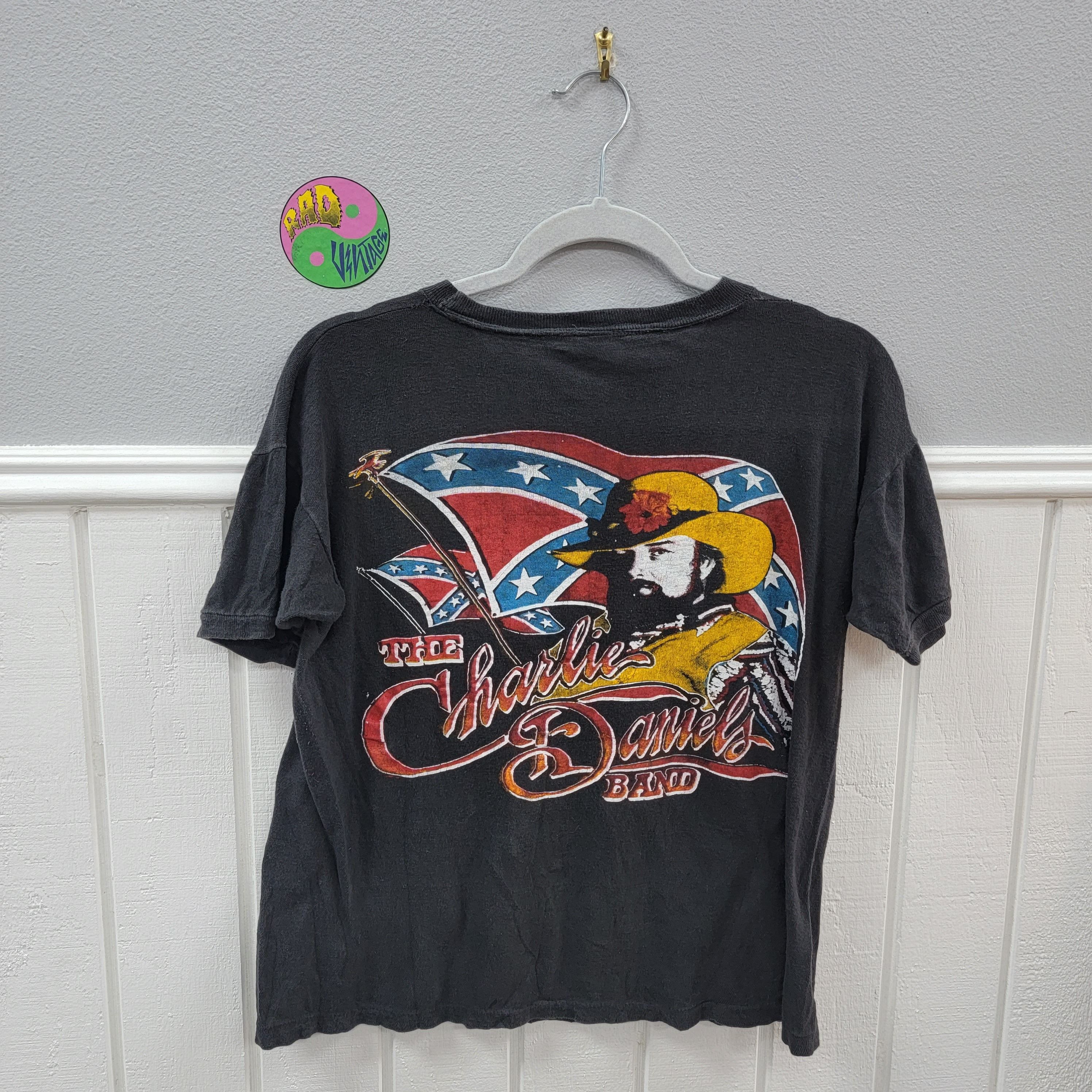 Hotsell Vintage 70s Charlie Daniels Band Night Rider Legend Valley Jam 1978 T-Shirt