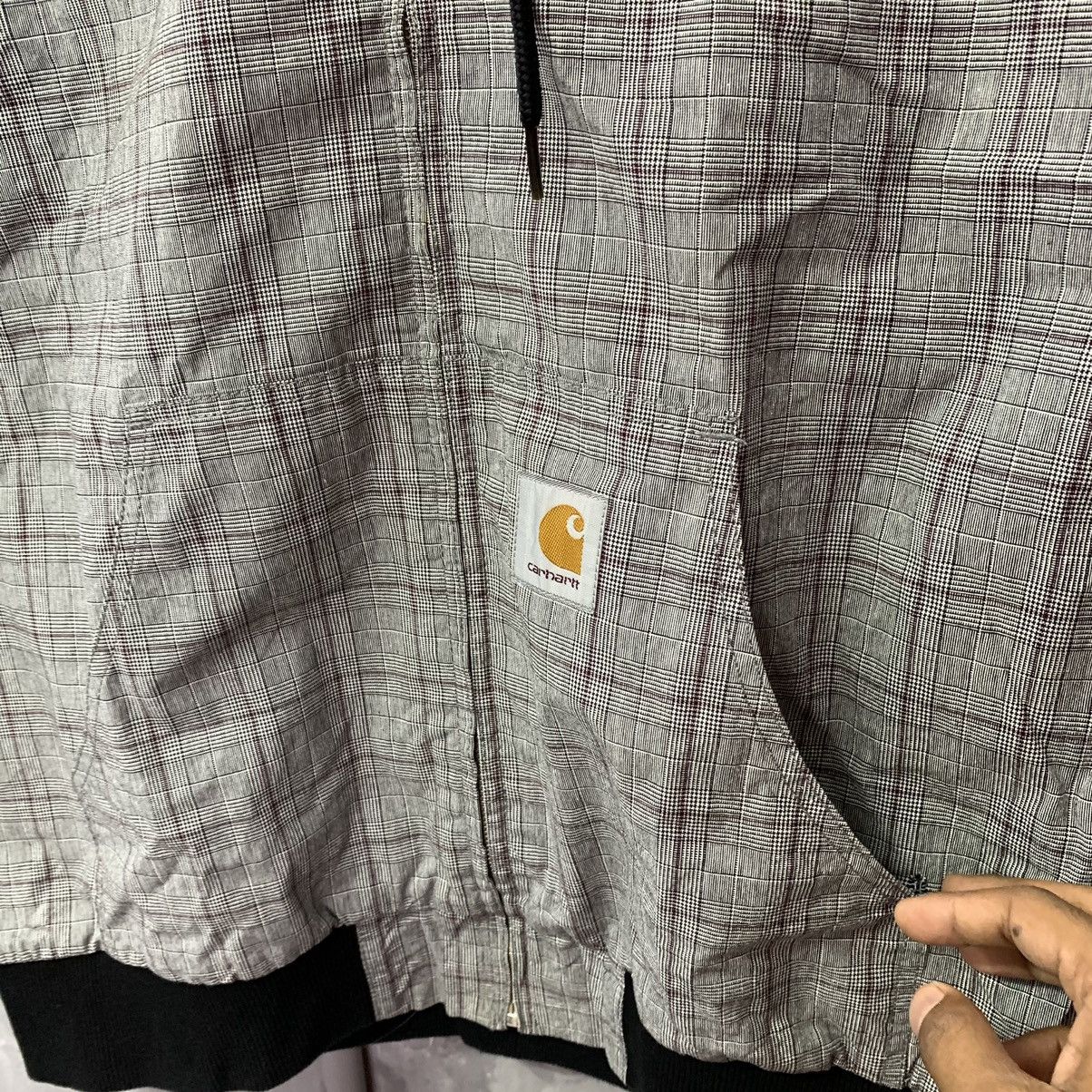 Carhartt × Carhartt Wip × Vintage Vintage Checkered Carhartt Active Hooded Jacket Size US XL / EU 56 / 4 - 6 Thumbnail