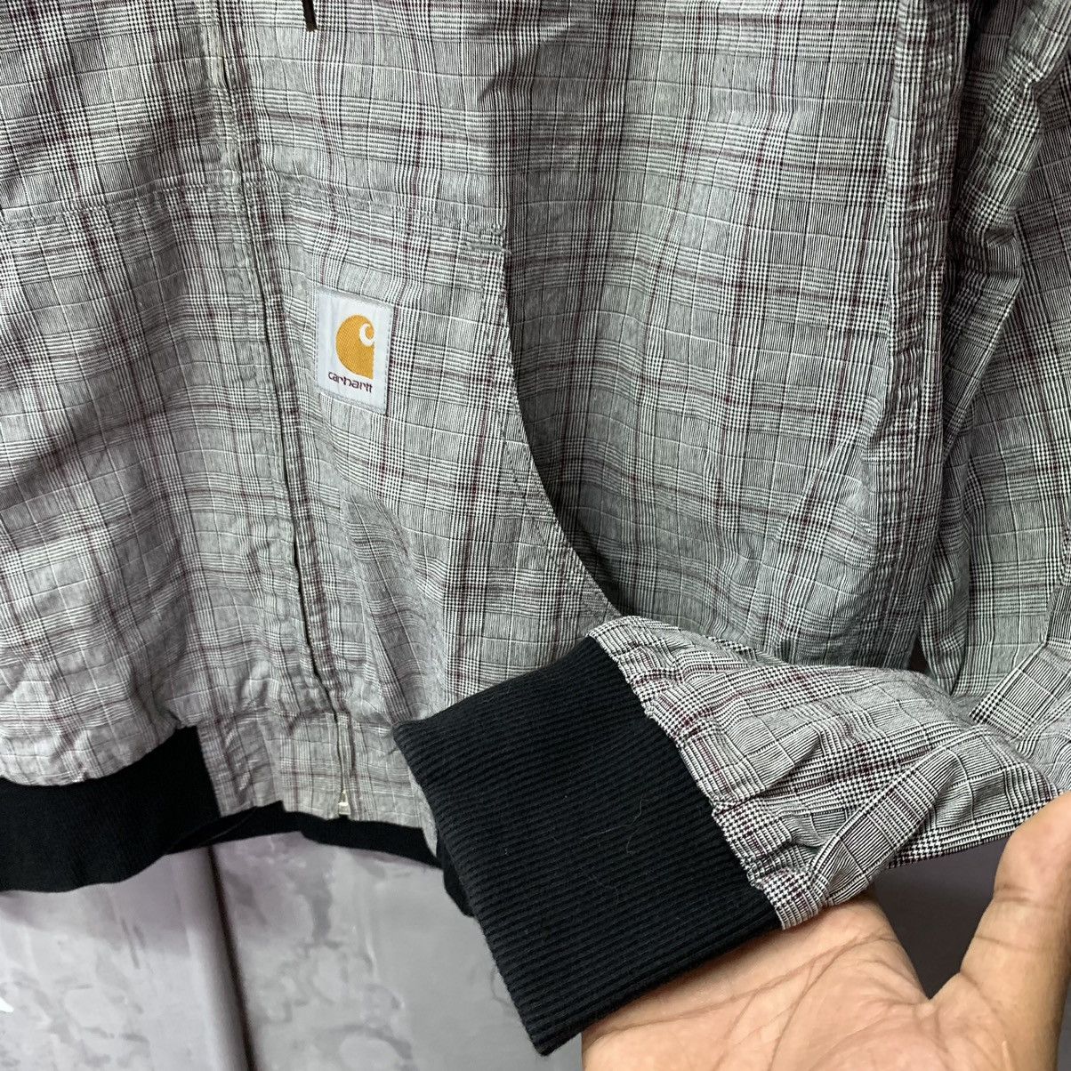 Carhartt × Carhartt Wip × Vintage Vintage Checkered Carhartt Active Hooded Jacket Size US XL / EU 56 / 4 - 7 Thumbnail