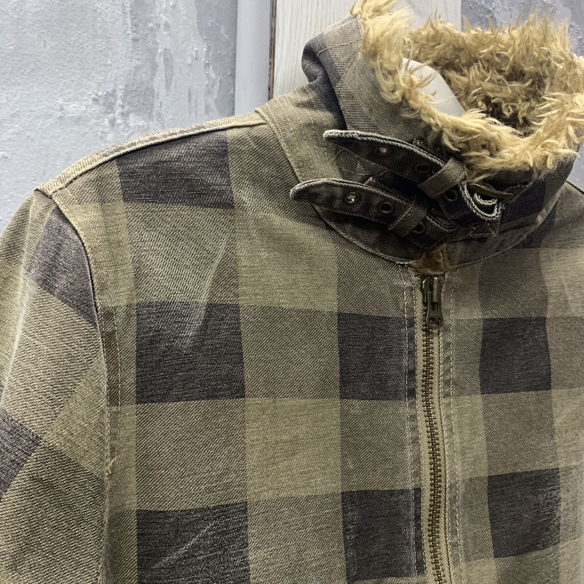 Vintage Checkered Men’s wool Plaid Rancher Jacket Size US L / EU 52-54 / 3 - 7 Thumbnail