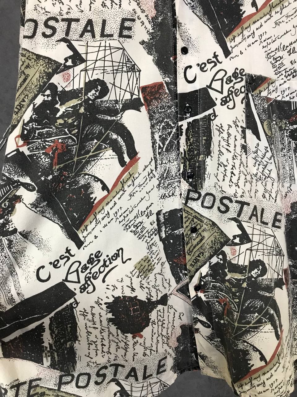 Vintage Crazy vintage art Hawaiian overprinted shirt Size US XL / EU 56 / 4 - 3 Thumbnail