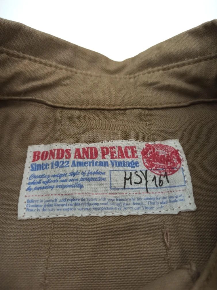 Japanese Brand Vintage Japanese Brand Bonds And Peace Military Style Shirt Size US L / EU 52-54 / 3 - 5 Thumbnail