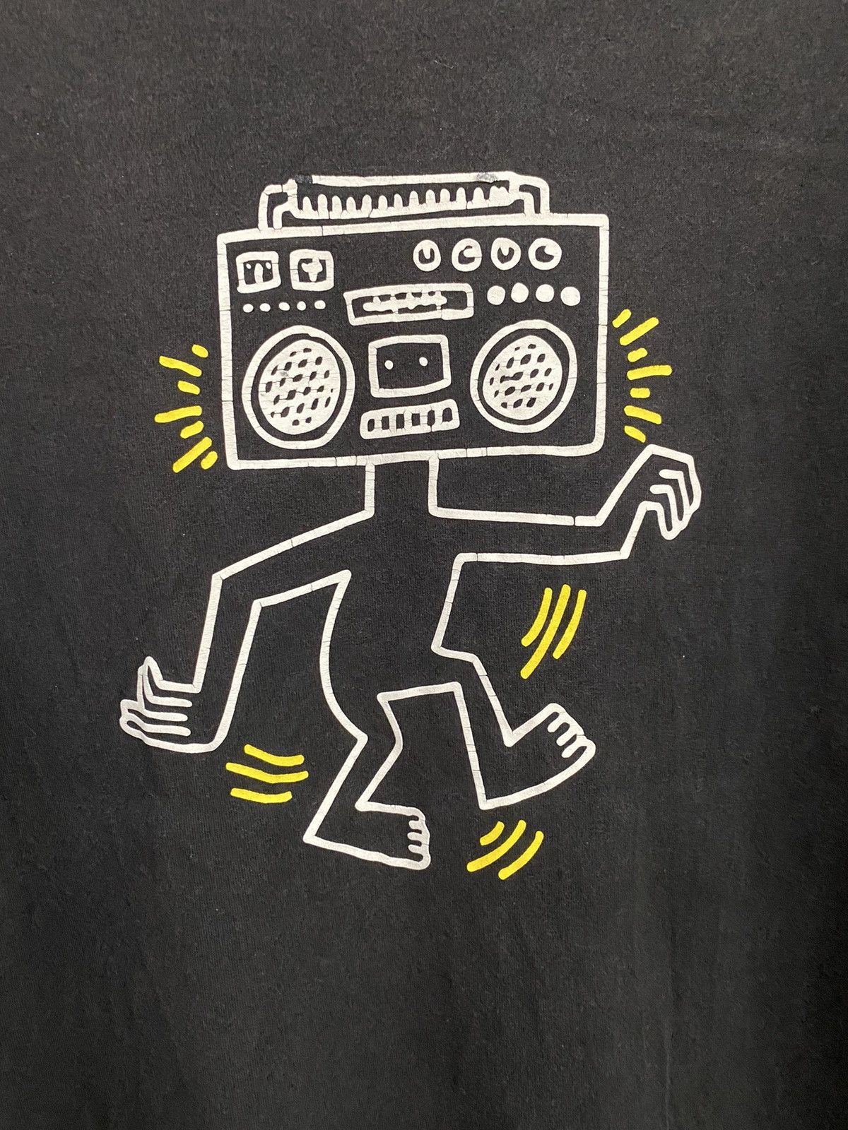 Keith Haring × Uniqlo Keith Haring Long Sleeve Faded Black Tee Size US XL / EU 56 / 4 - 6 Thumbnail
