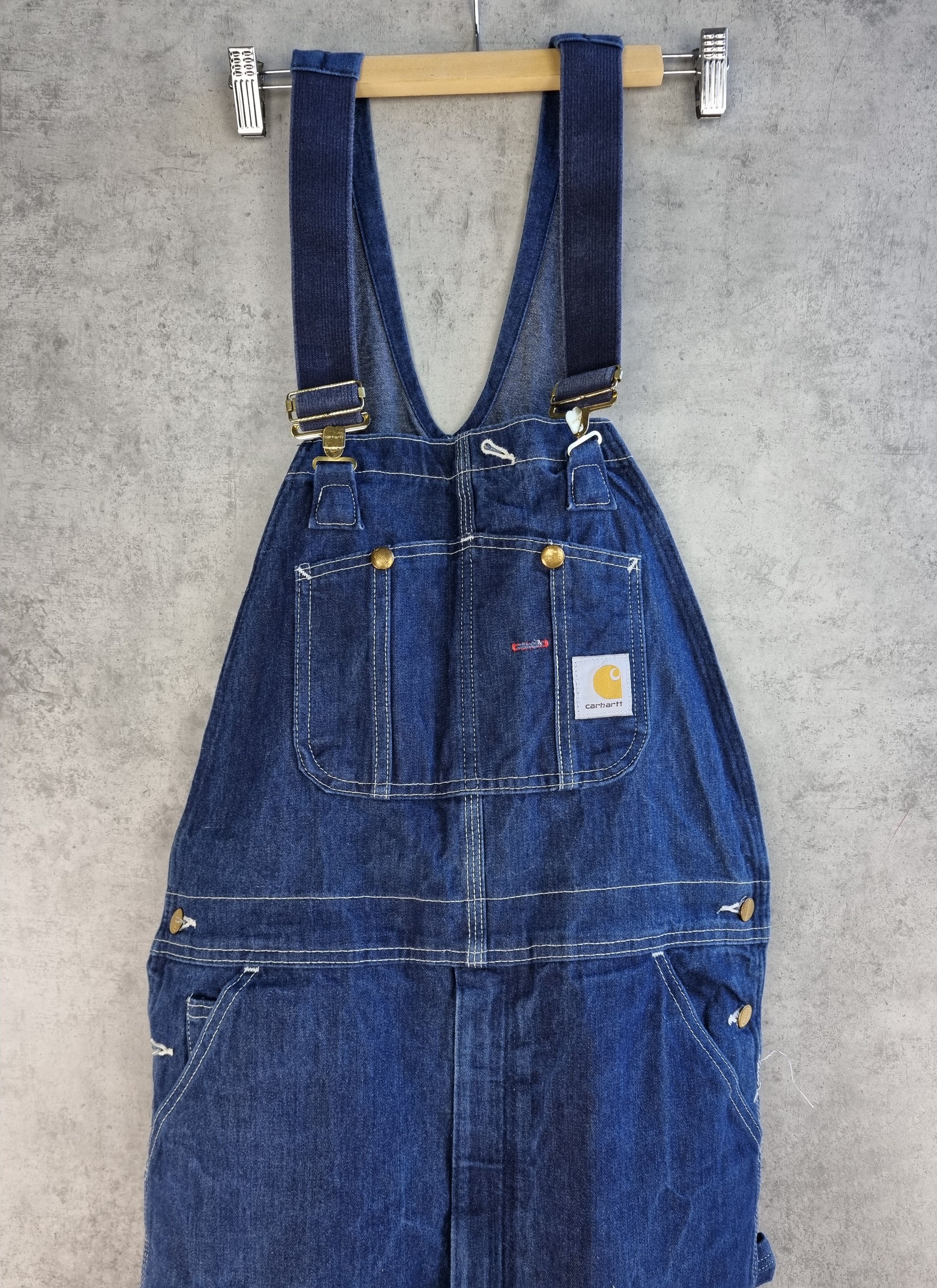 Carhartt × Vintage 💙 Carhartt Carpenter Denim Baggy Jeans Worker Jumpsuit Size US 36 / EU 52 - 2 Thumbnail