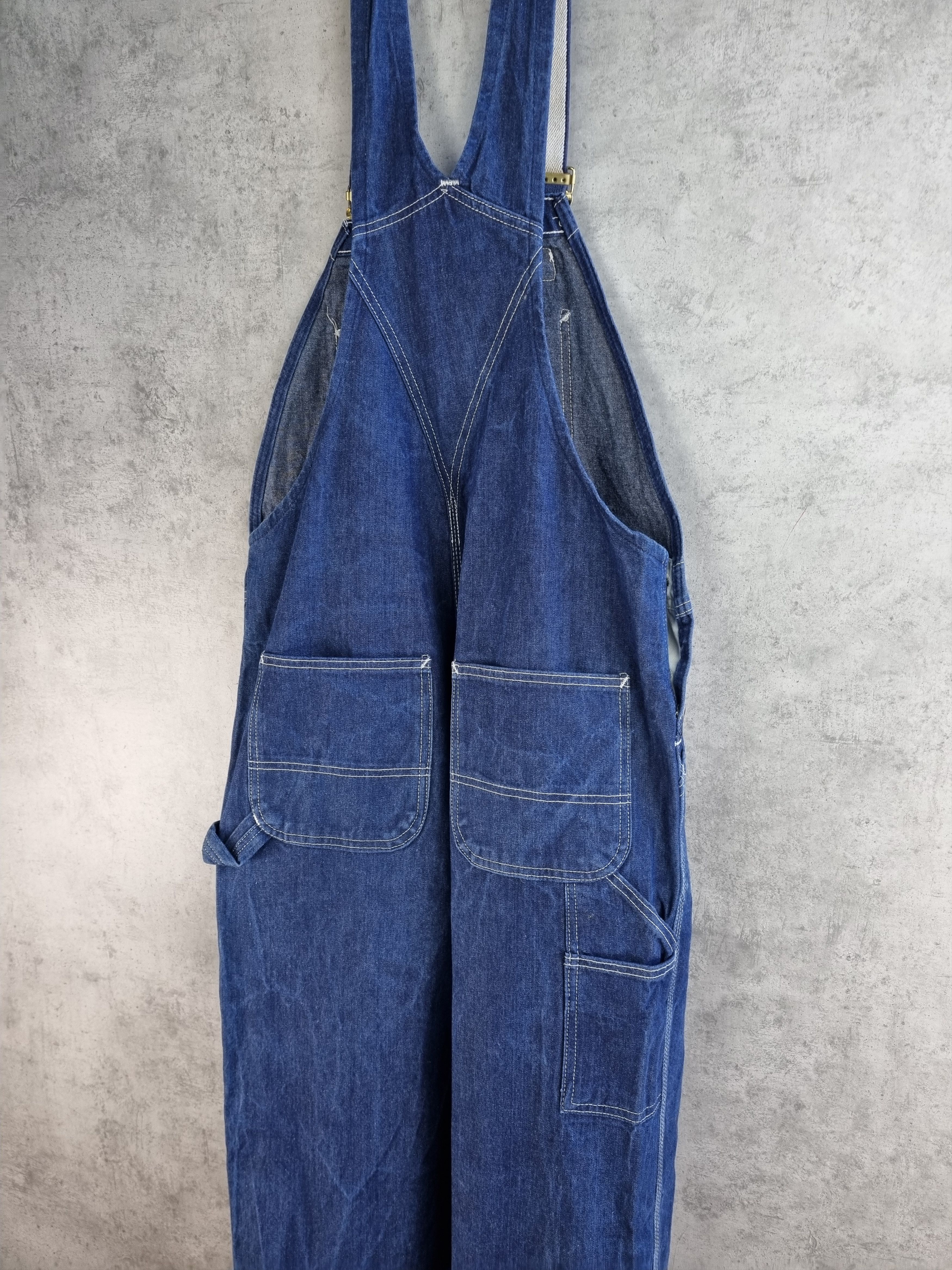 Carhartt × Vintage 💙 Carhartt Carpenter Denim Baggy Jeans Worker Jumpsuit Size US 36 / EU 52 - 8 Thumbnail