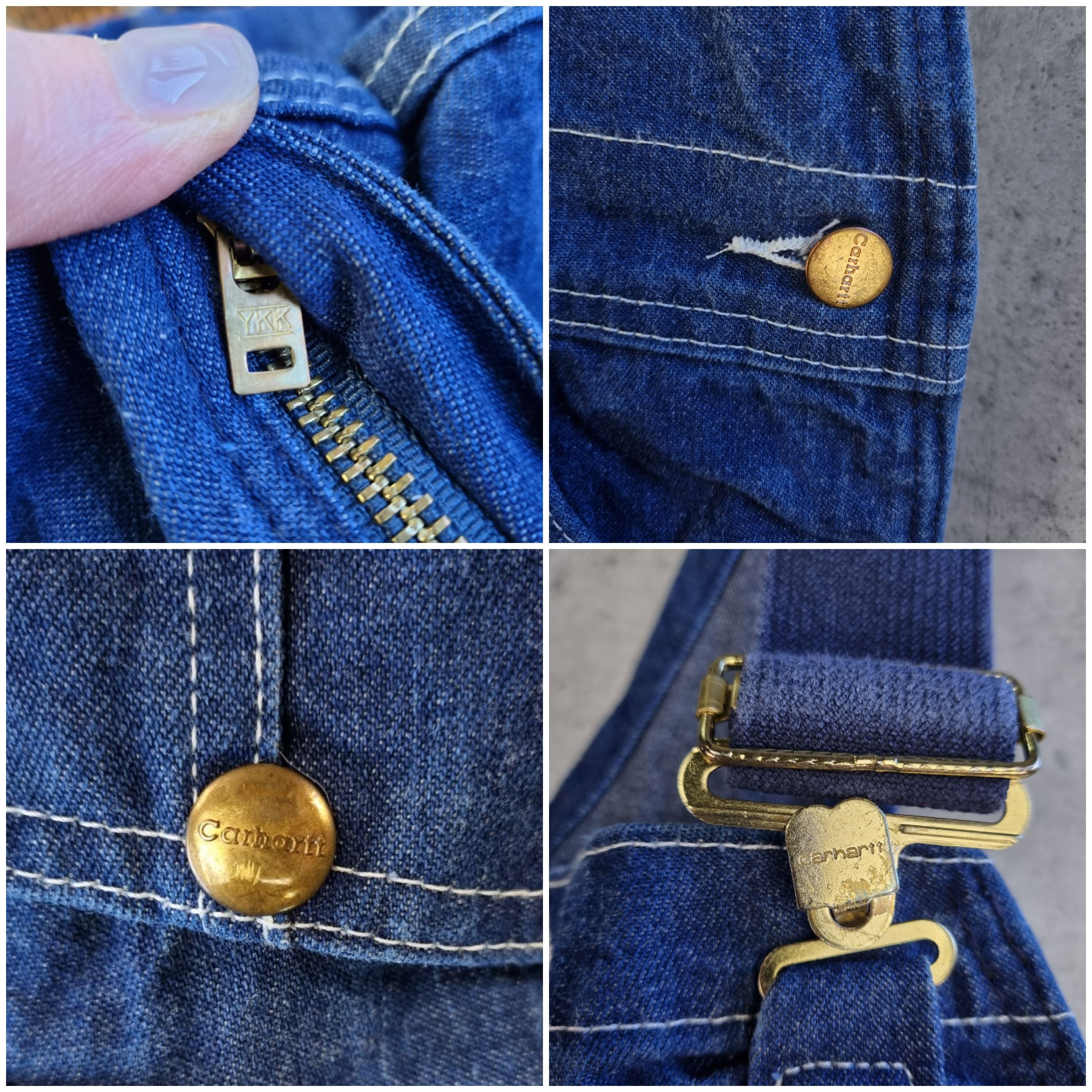 Carhartt × Vintage 💙 Carhartt Carpenter Denim Baggy Jeans Worker Jumpsuit Size US 36 / EU 52 - 12 Thumbnail